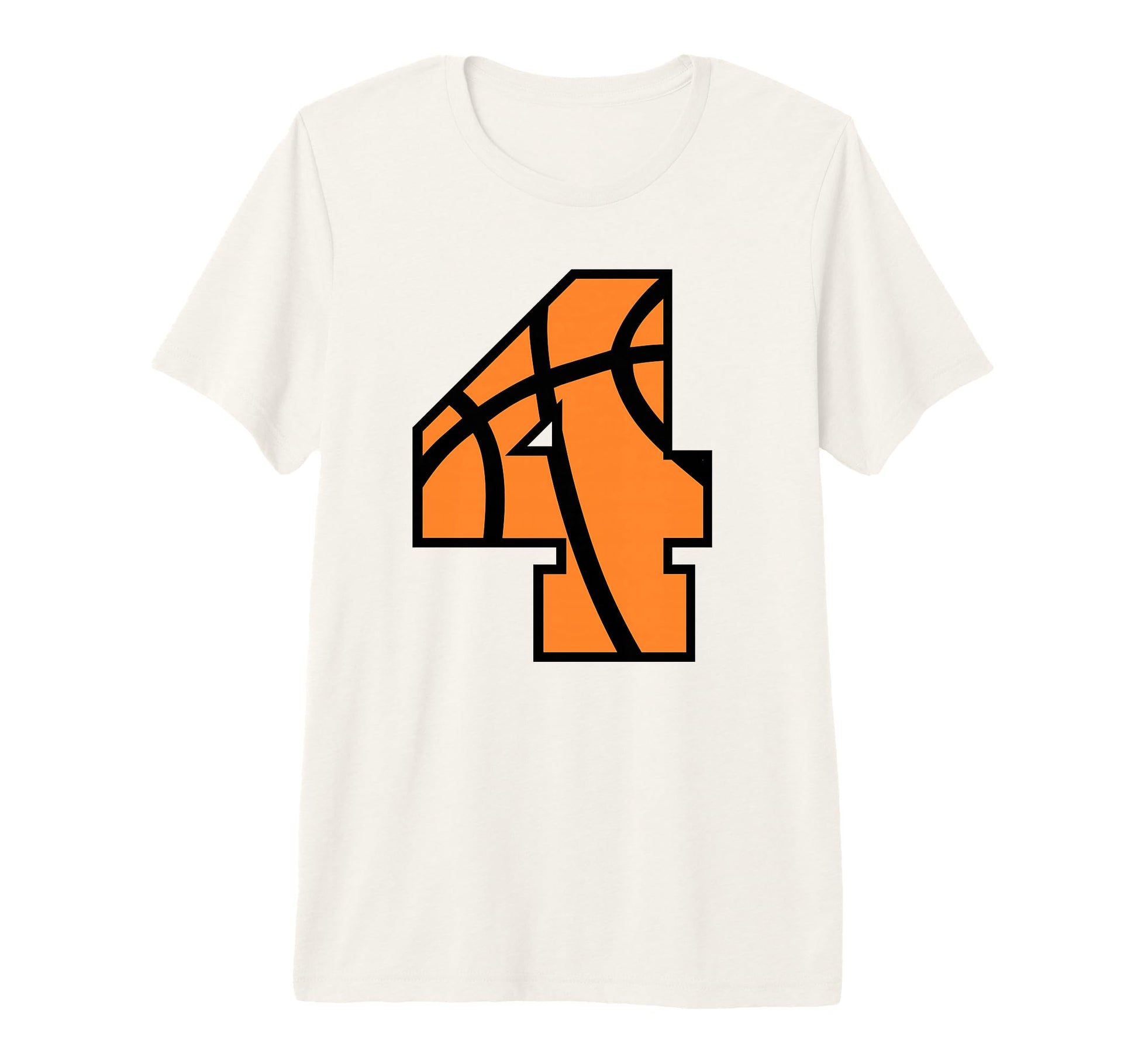 Basketball Number 4 Game Day Mom Dad T-Shirt - Unique Graphic for Adults - T-Shirt, Sweatshirt, Hoodie