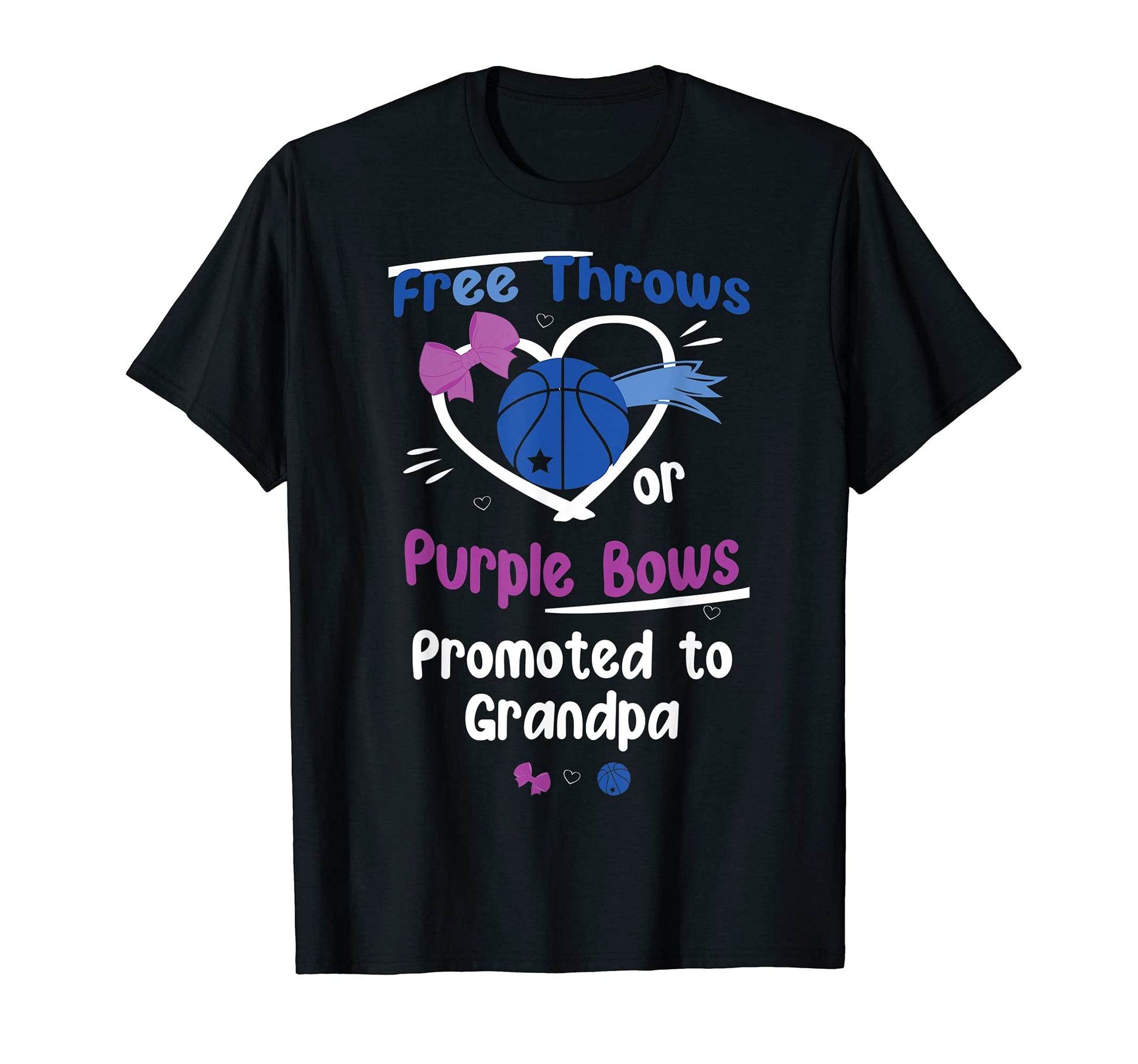 Mens Free Throws Or Purple Bows T-Shirt - Minimalist Print for Adults - T-Shirt, Sweatshirt, Hoodie