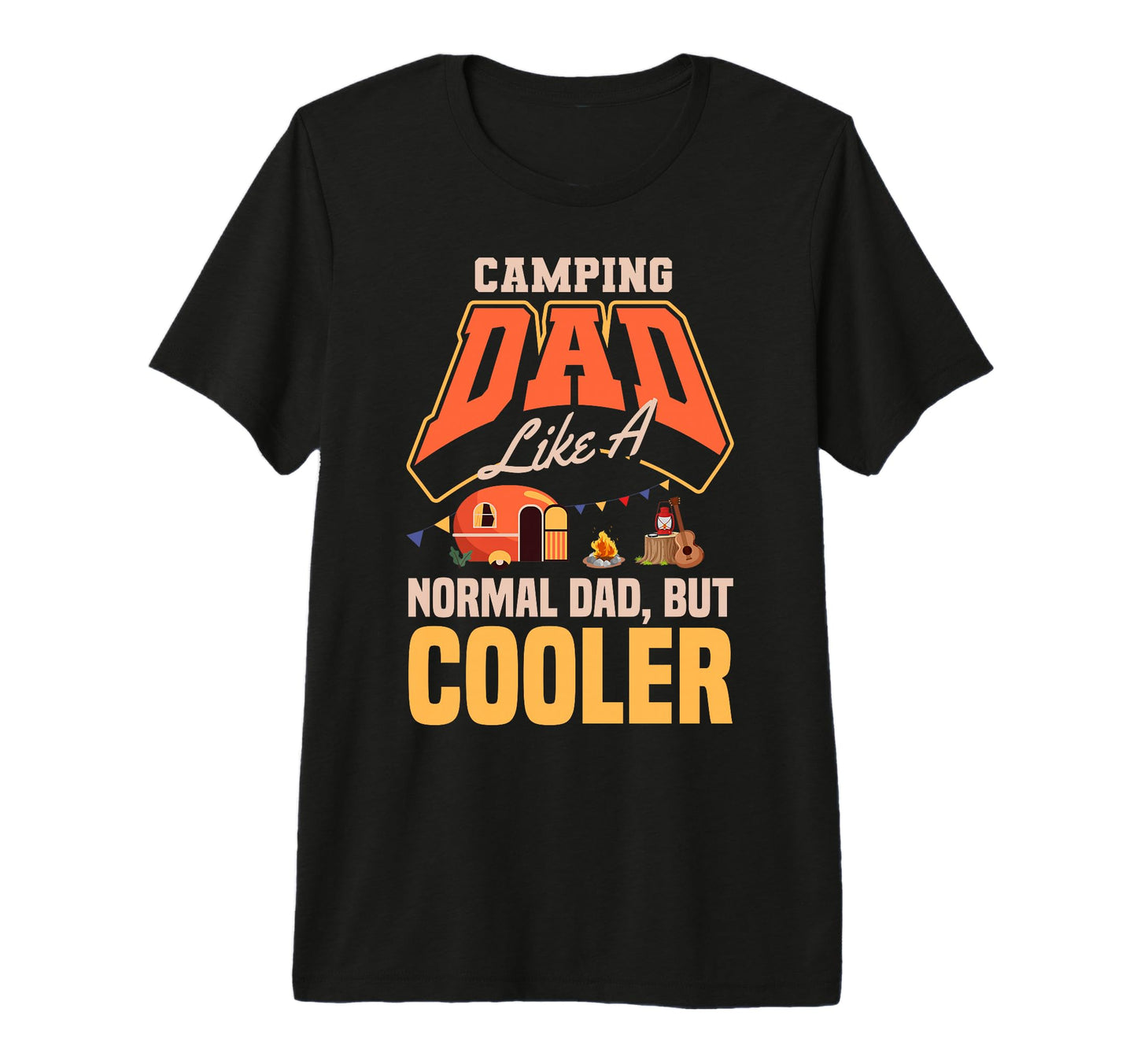 Mens Camping Dad Camper Father Outdoor T-Shirt - Custom Art Print Unisex - T-Shirt, Sweatshirt, Hoodie