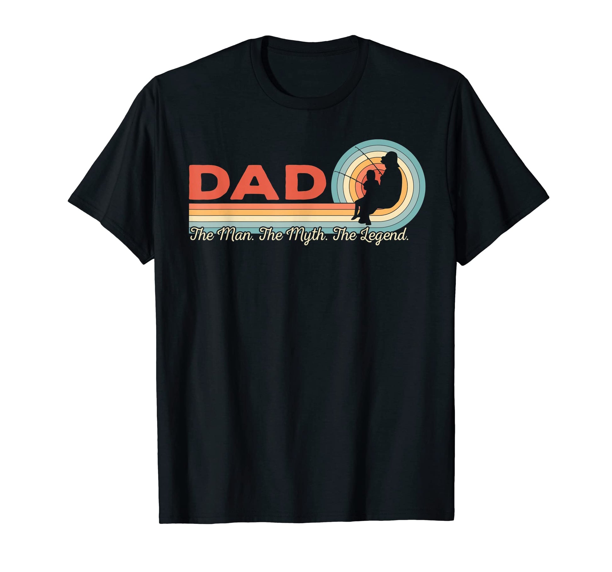 Mens Fishing Dad Myth Legend T-Shirt - Custom Art Print Men Women - T-Shirt, Sweatshirt, Hoodie