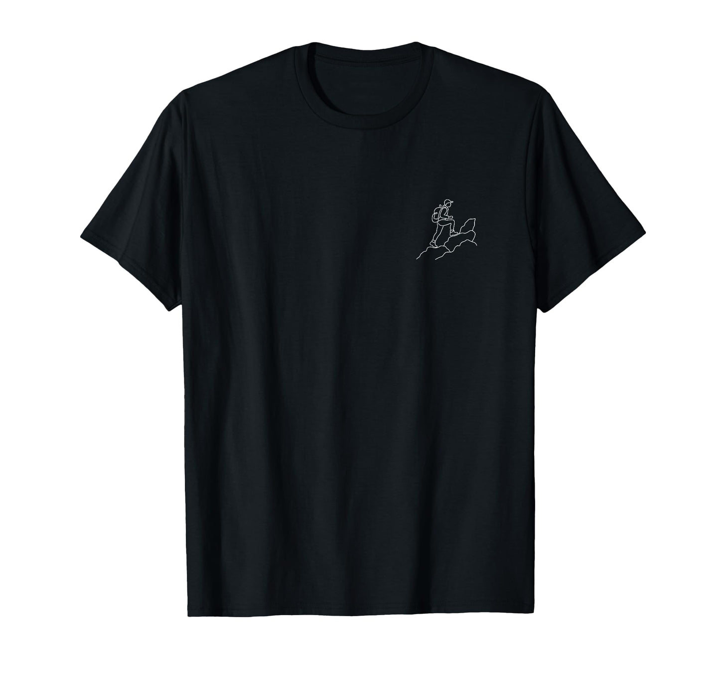 Hiking Minimalist Black And White T-Shirt - Minimalist Print for Adults - T-Shirt, Sweatshirt, Hoodie