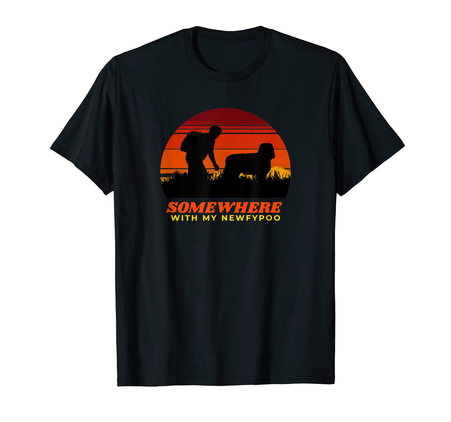 Somewhere My Newfypoo Mens T-Shirt - Fun Novelty Design Men Women - T-Shirt, Sweatshirt, Hoodie