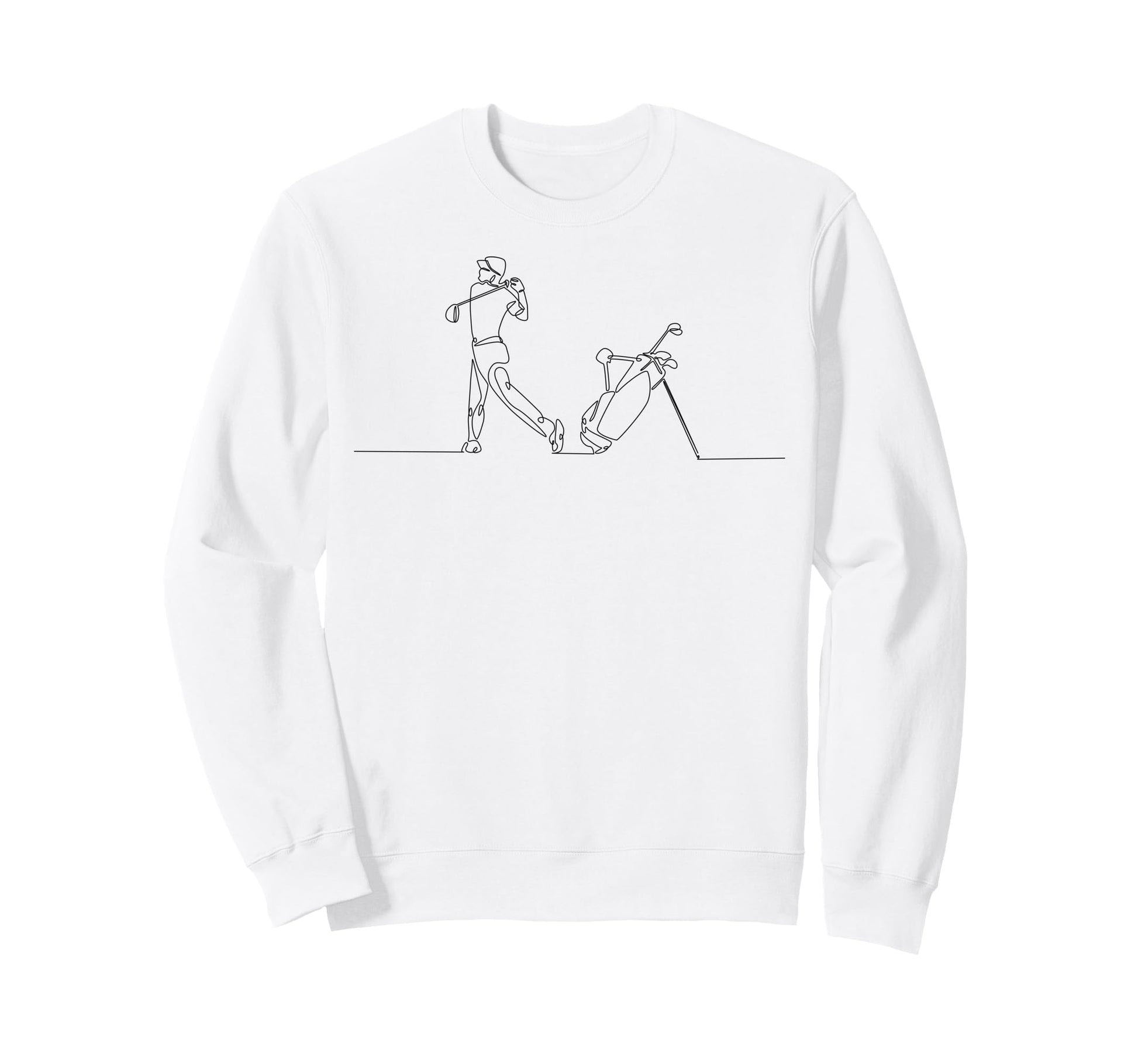 One Line Golf Players Vibes Golfer Sweatshirt - Minimalist Print Men Women - T-Shirt, Sweatshirt, Hoodie