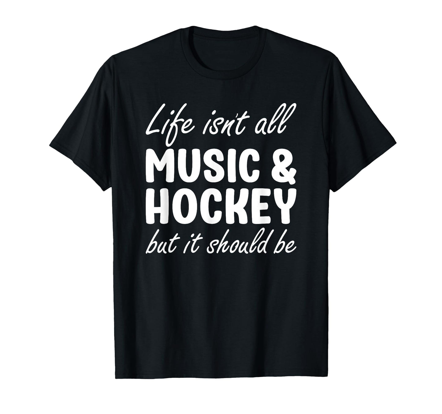 Funny Music And Hockey Or T-Shirt - Minimalist Print Men Women - T-Shirt, Sweatshirt, Hoodie