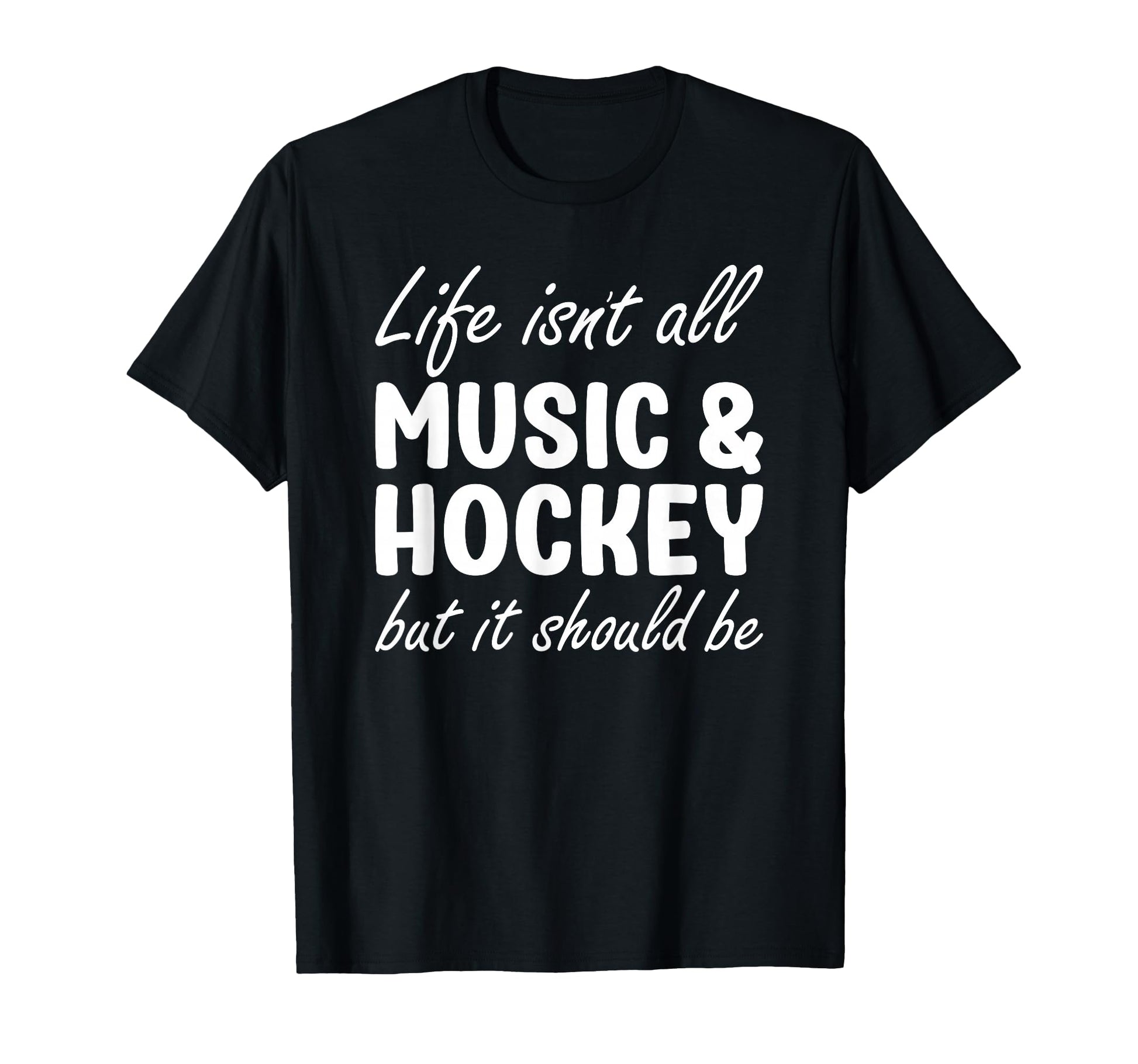 Funny Music And Hockey Or T-Shirt - Minimalist Print Men Women - T-Shirt, Sweatshirt, Hoodie