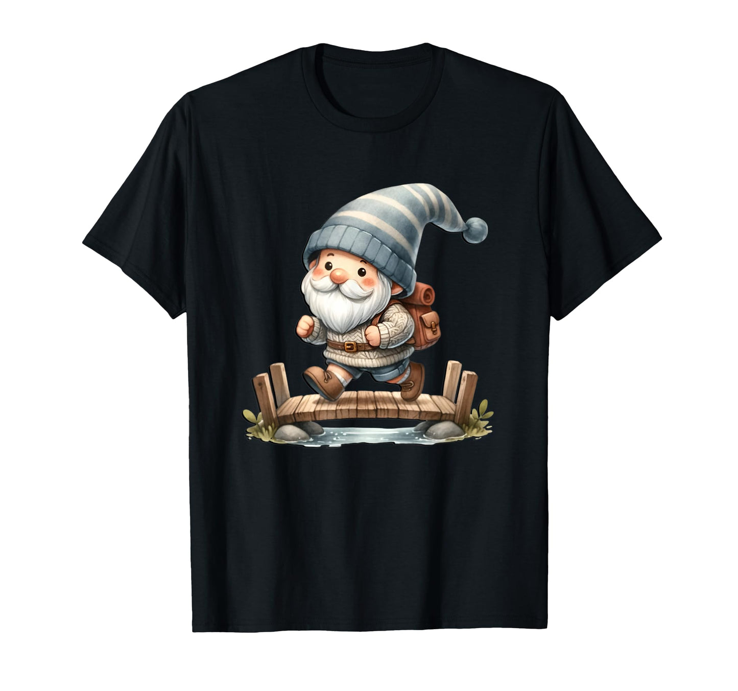 Trail Runner Dad Gnome Hikers Who T-Shirt - Fun Novelty Design for Adults - T-Shirt, Sweatshirt, Hoodie