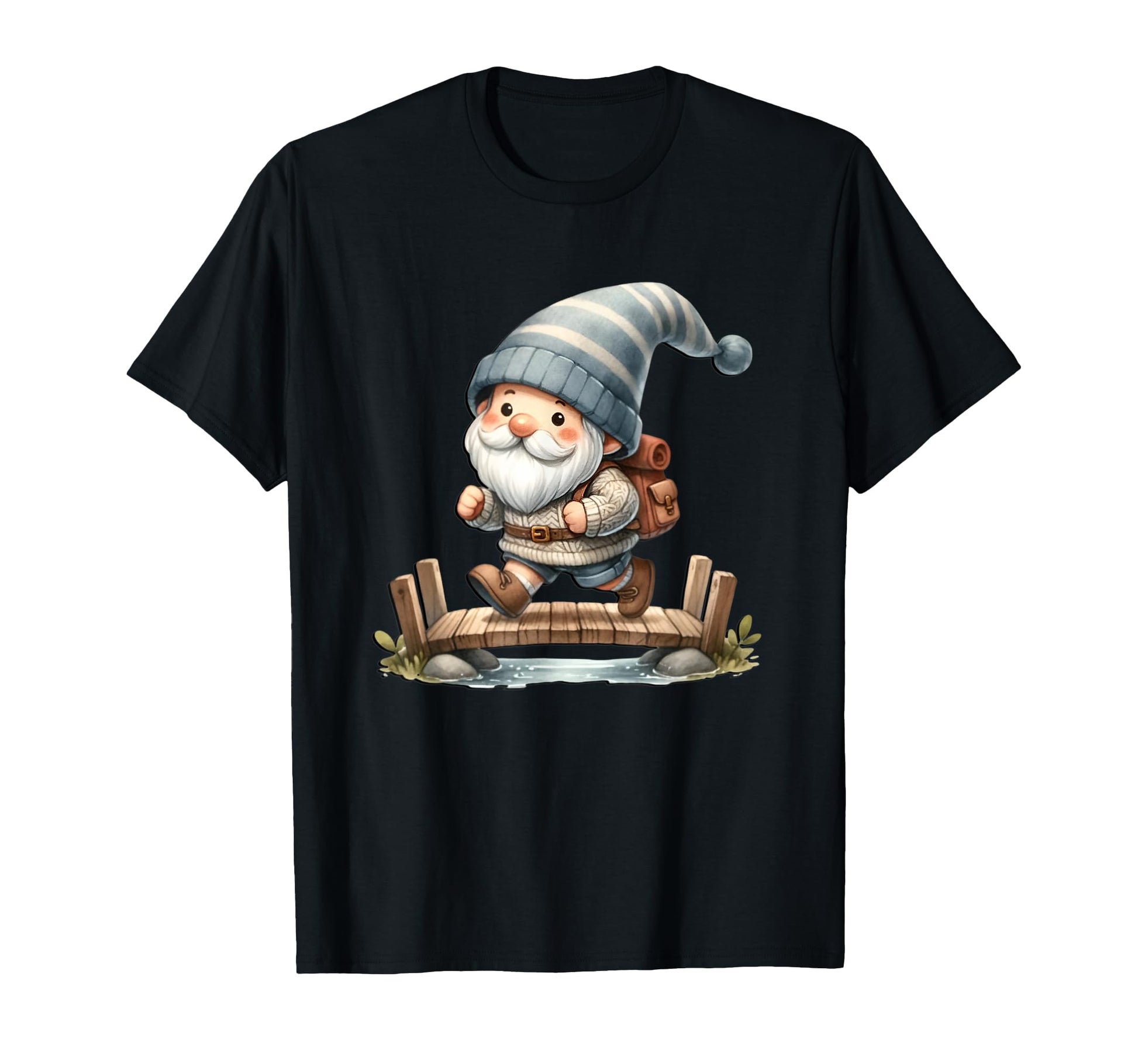 Trail Runner Dad Gnome Hikers Who T-Shirt - Fun Novelty Design for Adults - T-Shirt, Sweatshirt, Hoodie