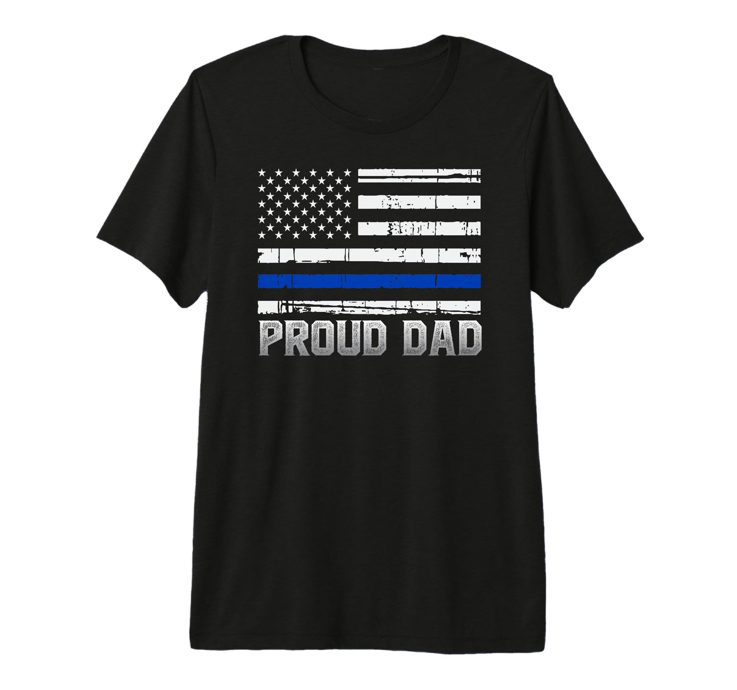 Mens Proud Dad Police Officer Dad Us T-Shirt - Graphic Print Men Women - T-Shirt, Sweatshirt, Hoodie