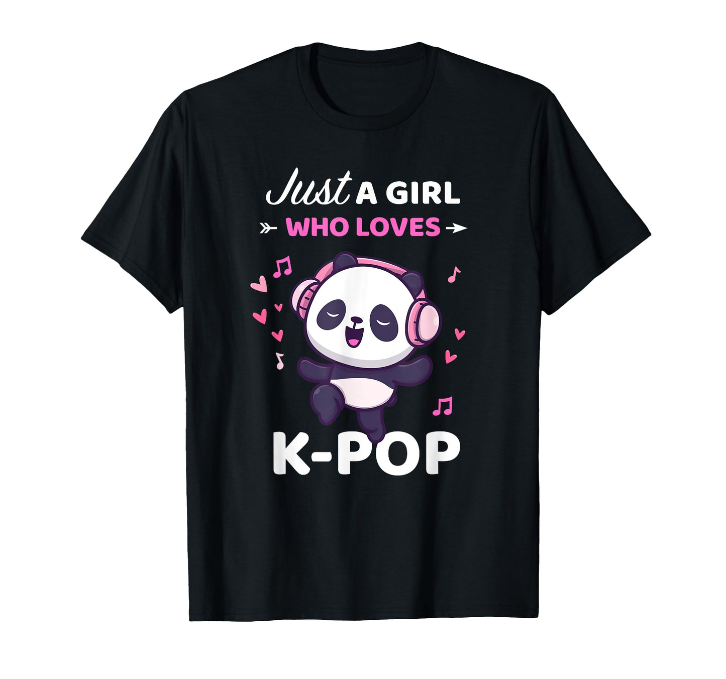 Just Who Loves K Pop Panda Listening T-Shirt - Streetwear Style Unisex - T-Shirt, Sweatshirt, Hoodie