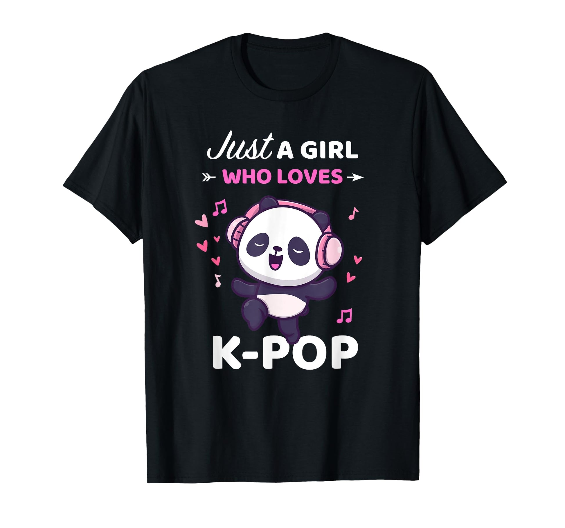 Just Who Loves K Pop Panda Listening T-Shirt - Streetwear Style Unisex - T-Shirt, Sweatshirt, Hoodie