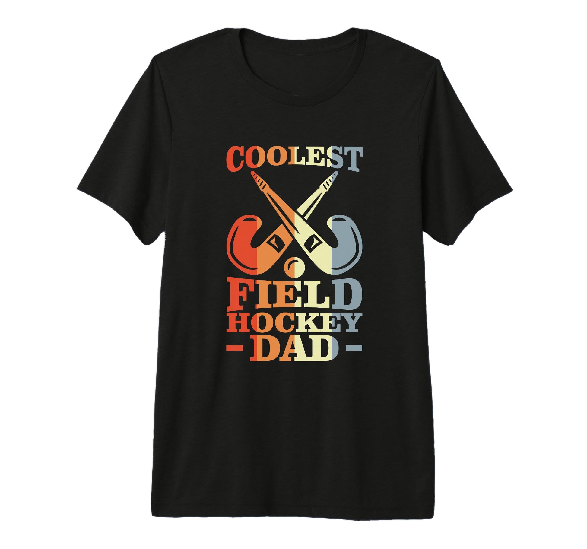 Mens Field Hockey Father Dad Tri T-Shirt - Casual Everyday Wear for Adults - T-Shirt, Sweatshirt, Hoodie