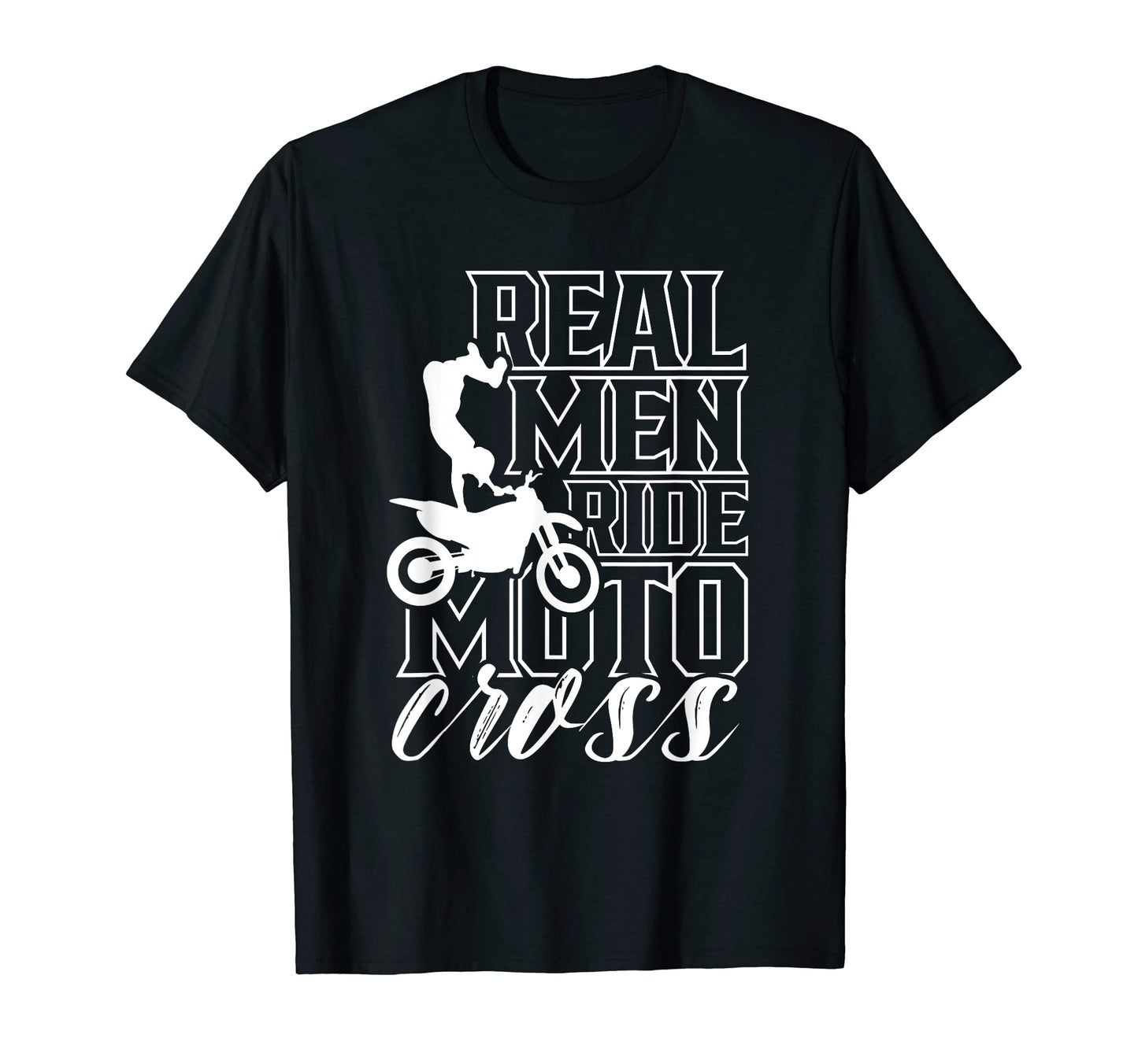 Real Ride Motocross Dad Lover Biking T-Shirt - Minimalist Print Men Women - T-Shirt, Sweatshirt, Hoodie