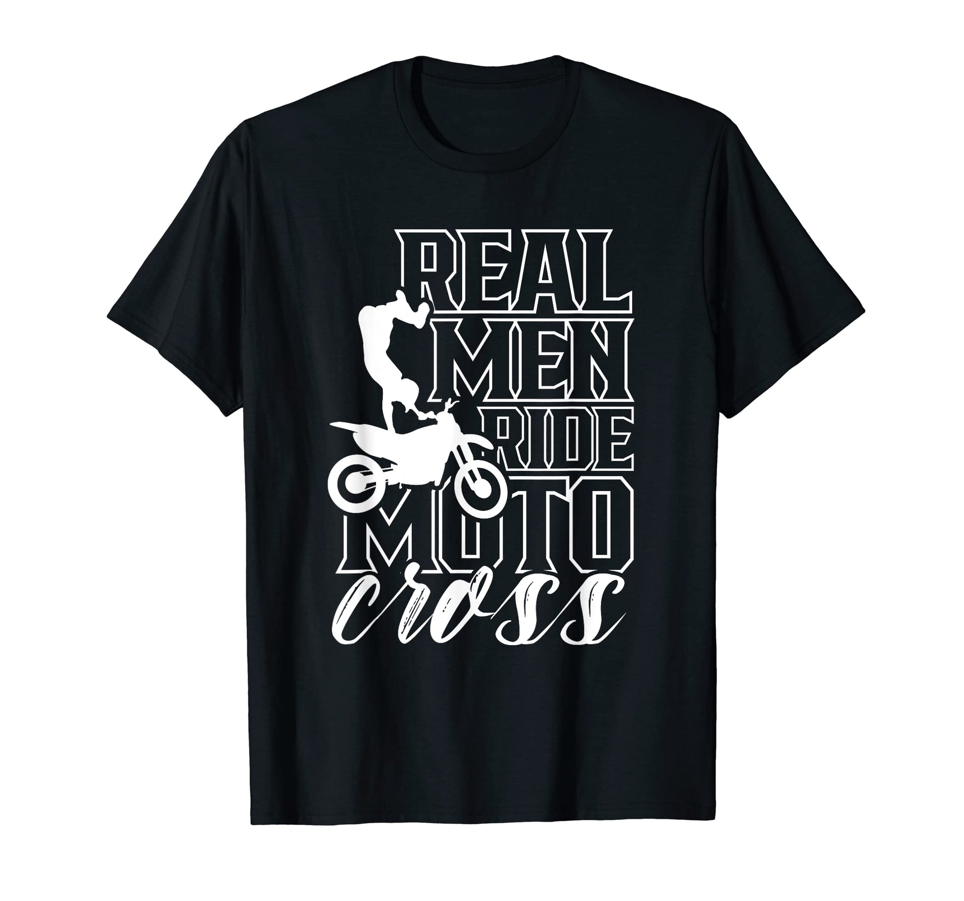 Real Ride Motocross Dad Lover Biking T-Shirt - Minimalist Print Men Women - T-Shirt, Sweatshirt, Hoodie