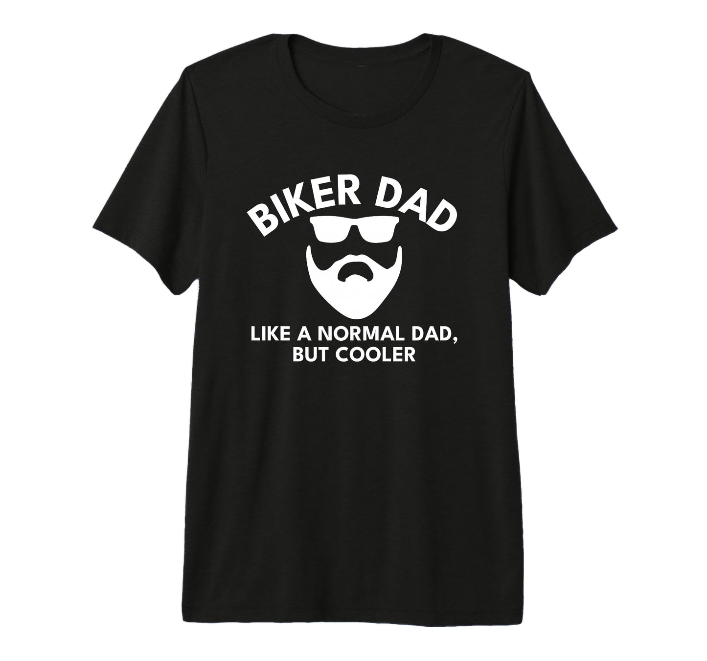 Mens Biker Dad Motorcycle Fathers Day T-Shirt - Custom Art Print Unisex - T-Shirt, Sweatshirt, Hoodie