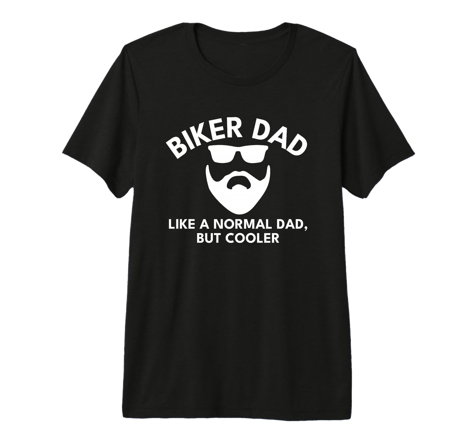 Mens Biker Dad Motorcycle Fathers Day T-Shirt - Custom Art Print Unisex - T-Shirt, Sweatshirt, Hoodie