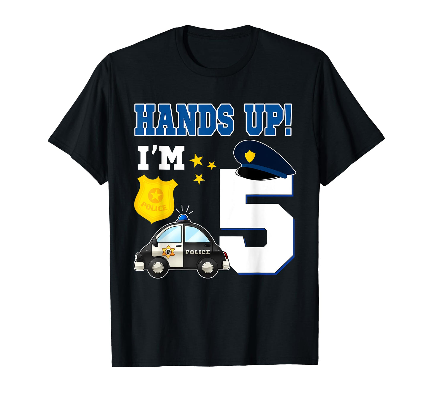 5Th Birthday Policeman 5 Year Old Police T-Shirt - Graphic Print Men Women - T-Shirt, Sweatshirt, Hoodie