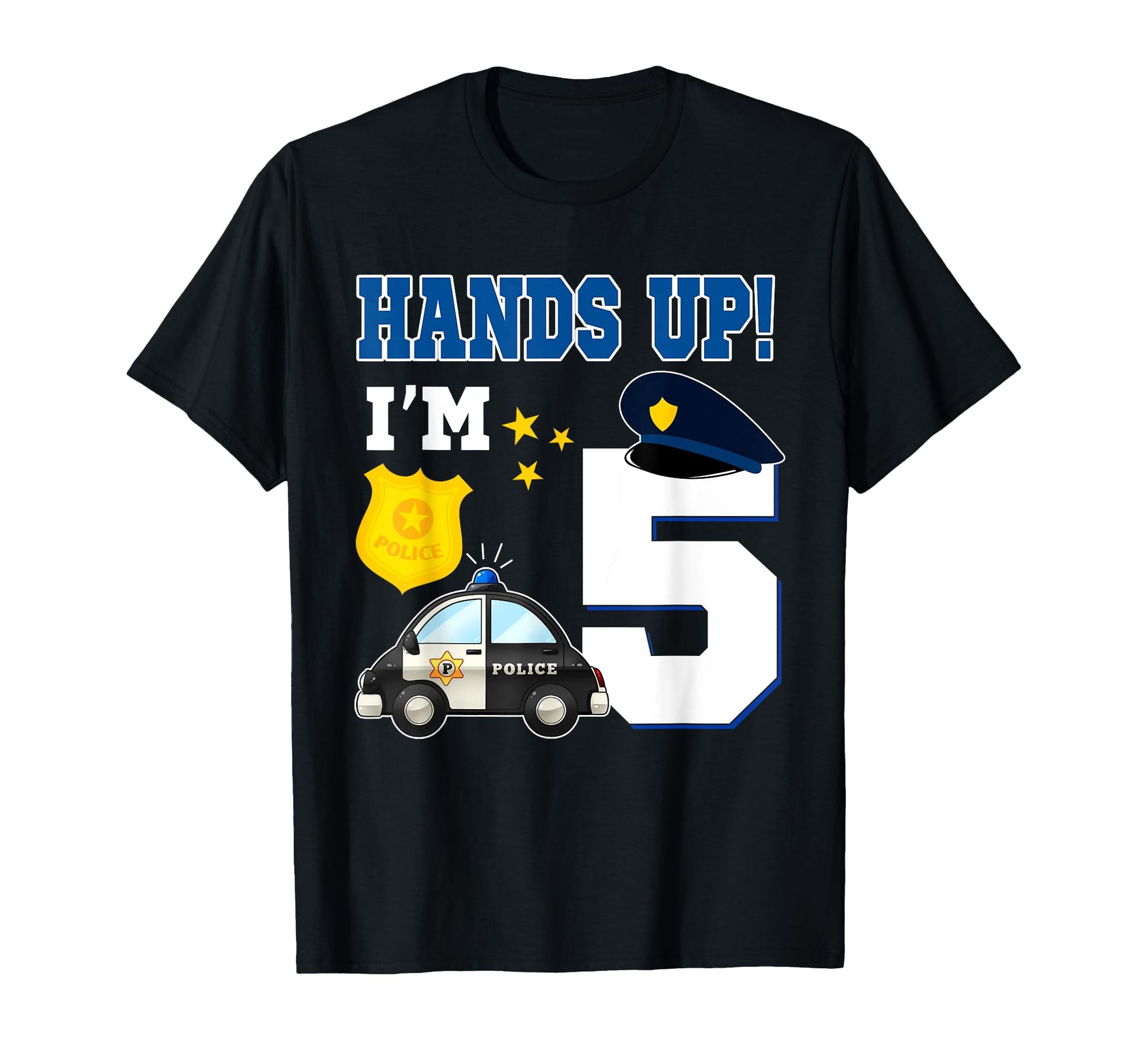 5Th Birthday Policeman 5 Year Old Police T-Shirt - Graphic Print Men Women - T-Shirt, Sweatshirt, Hoodie