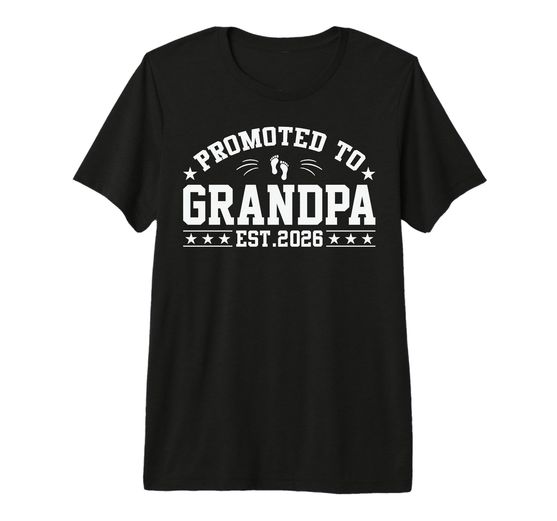 Promoted To Grandpa Est 2026 Grandparents T-Shirt - Graphic Print Unisex - T-Shirt, Sweatshirt, Hoodie