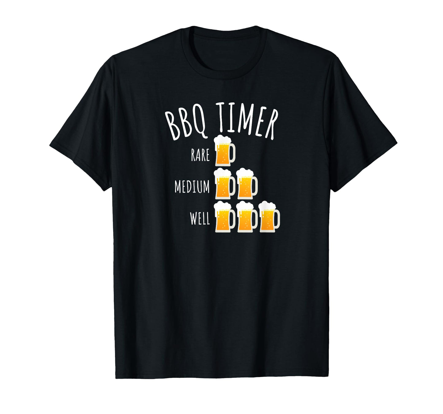 Bbq Timer Beer Drinking Funny Grilling T-Shirt - Minimalist Print Men Women - T-Shirt, Sweatshirt, Hoodie