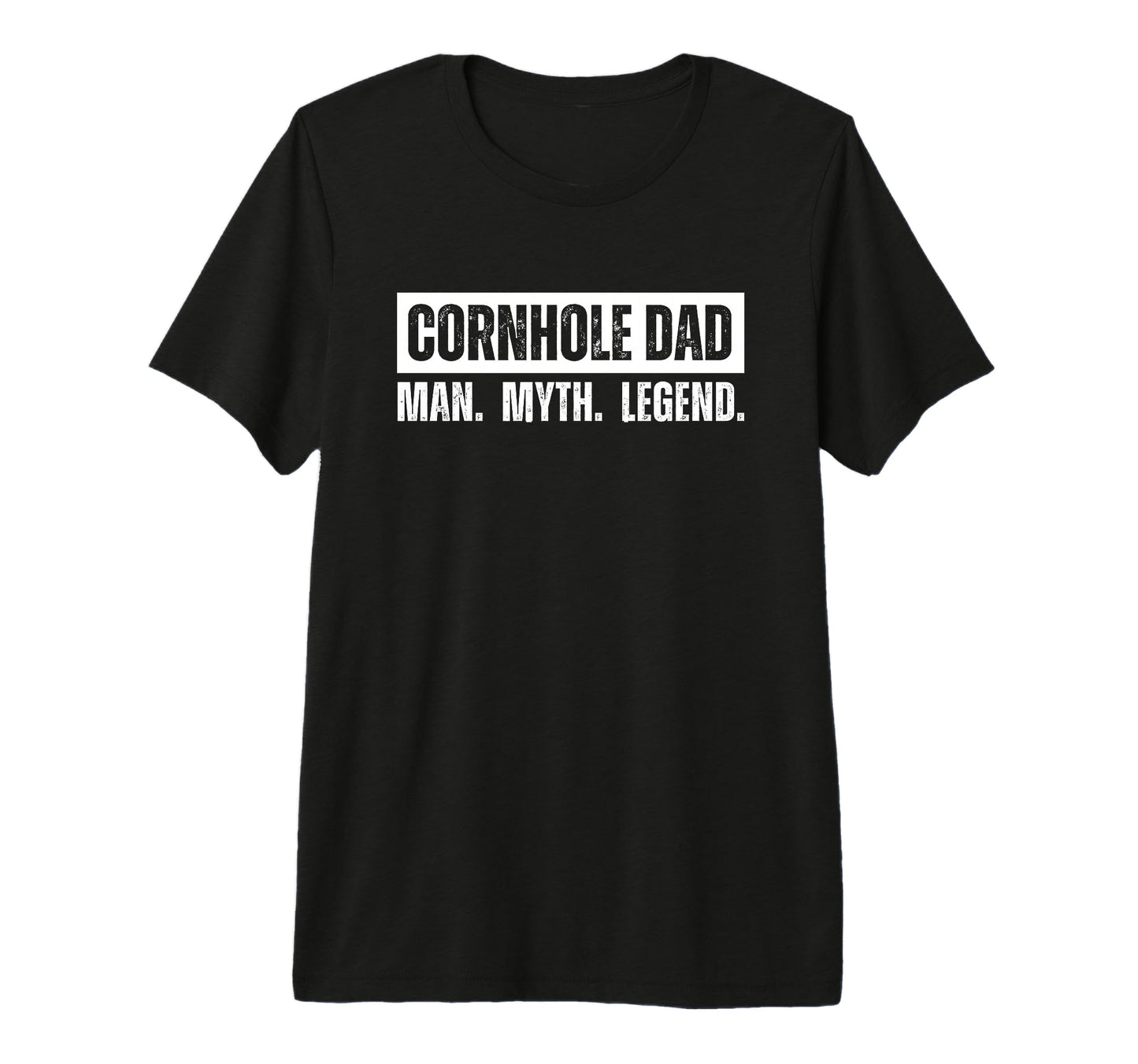 Mens Cornhole Dad Funny Myth Legend Tri T-Shirt - Aesthetic Graphic Unisex - T-Shirt, Sweatshirt, Hoodie