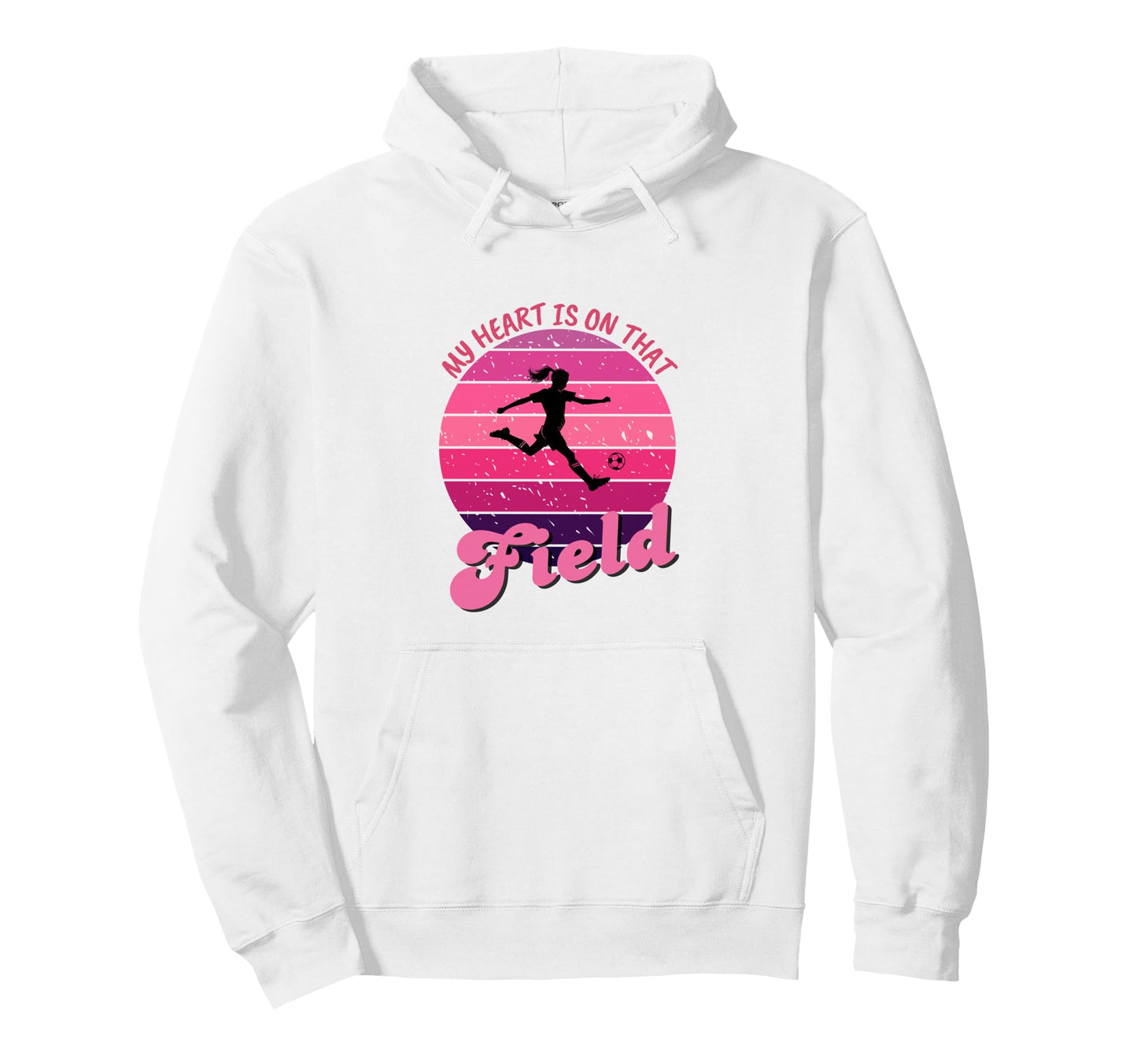 Soccer Mom My Heart Is That Field Hoodie - Aesthetic Graphic for Adults - T-Shirt, Sweatshirt, Hoodie