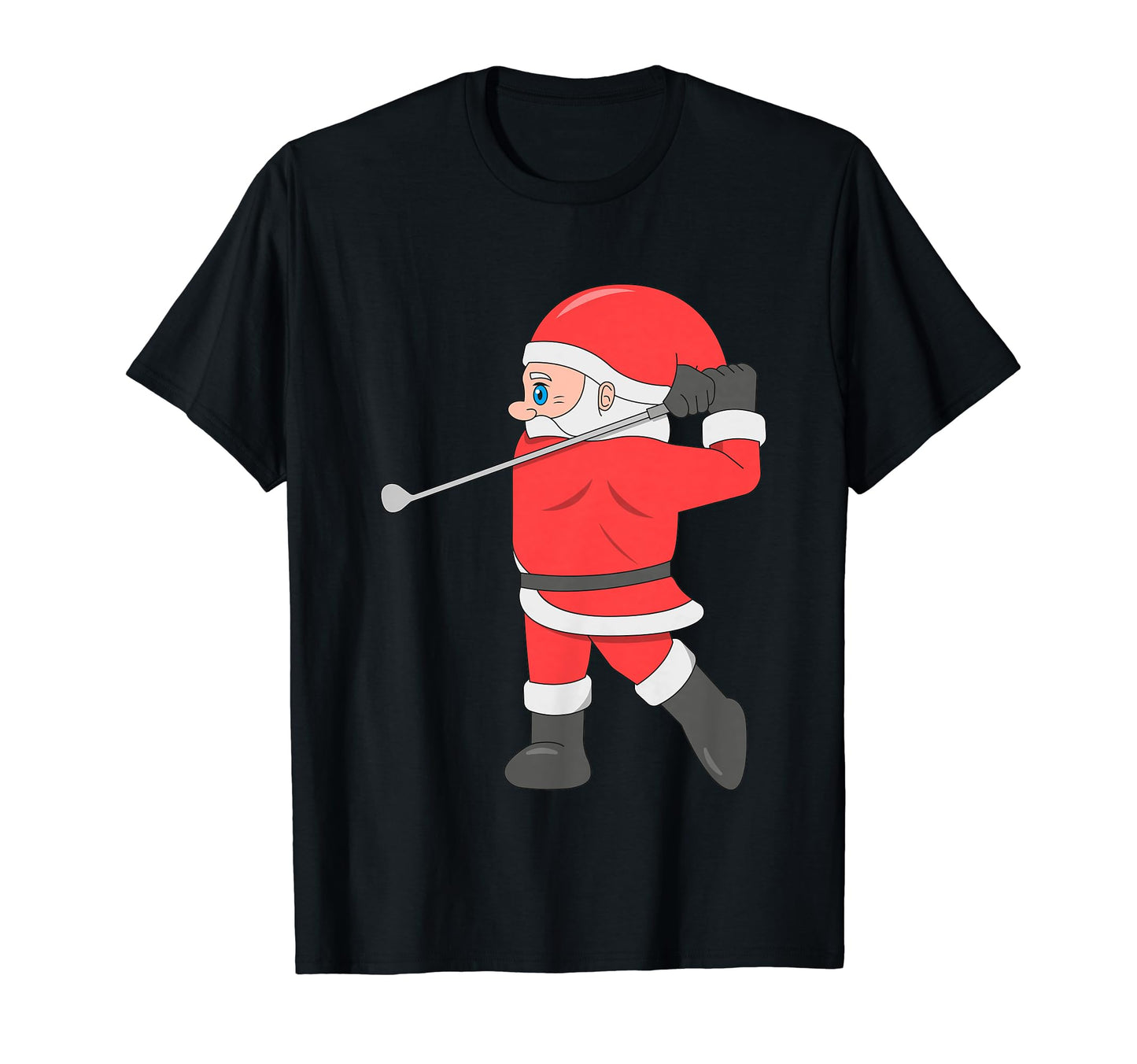 Santa Playing Golf Sport X Mas Pajama Party T-Shirt - Graphic Print Unisex - T-Shirt, Sweatshirt, Hoodie