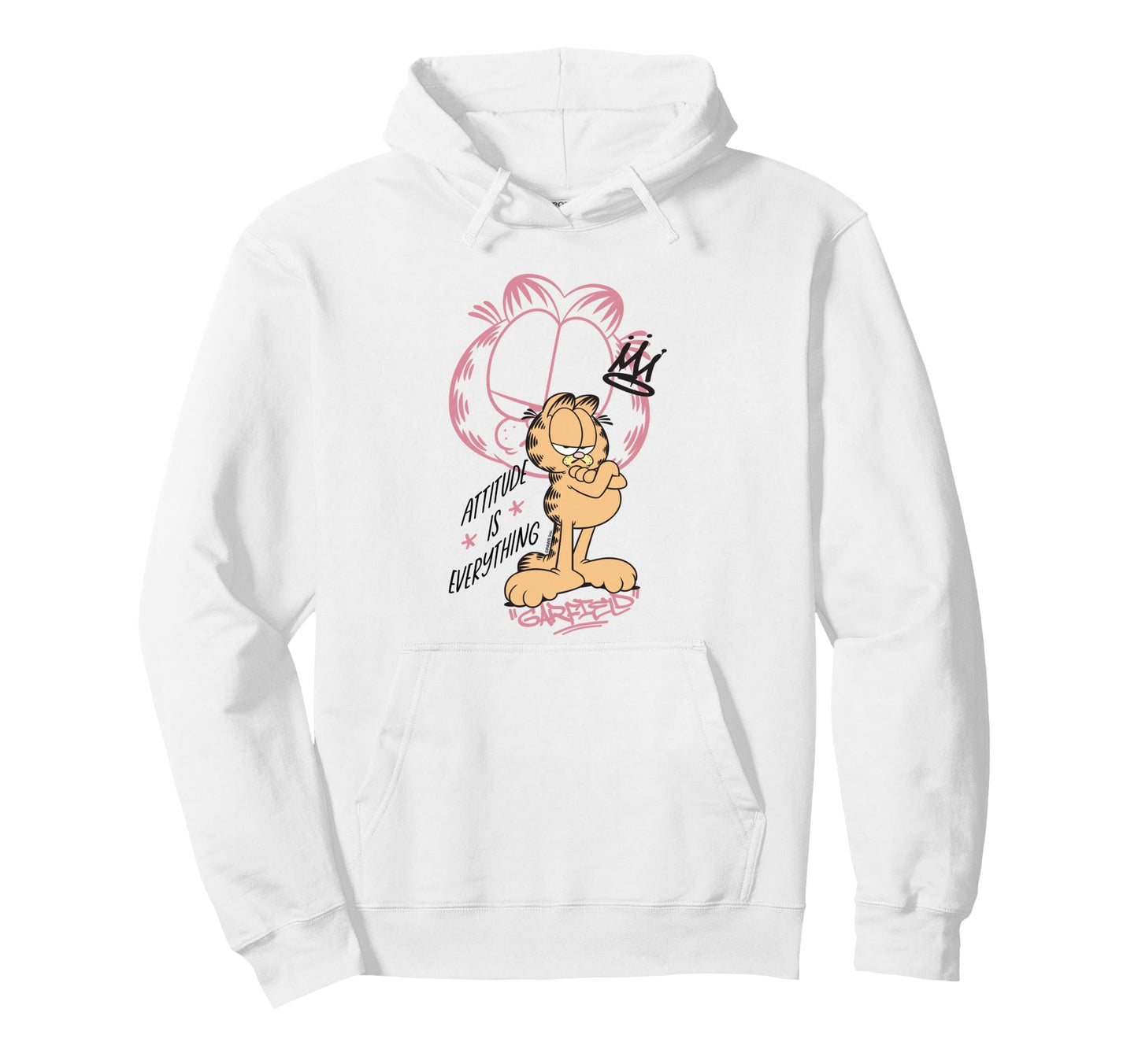 Garfield Attitude Is Everything Pose Hoodie - Aesthetic Graphic Unisex - T-Shirt, Sweatshirt, Hoodie
