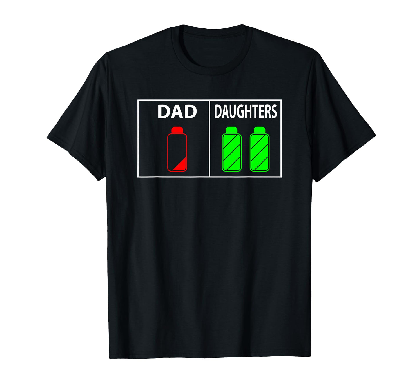 Funny Low Battery Dad Two T-Shirt - Fun Novelty Design for Adults - T-Shirt, Sweatshirt, Hoodie