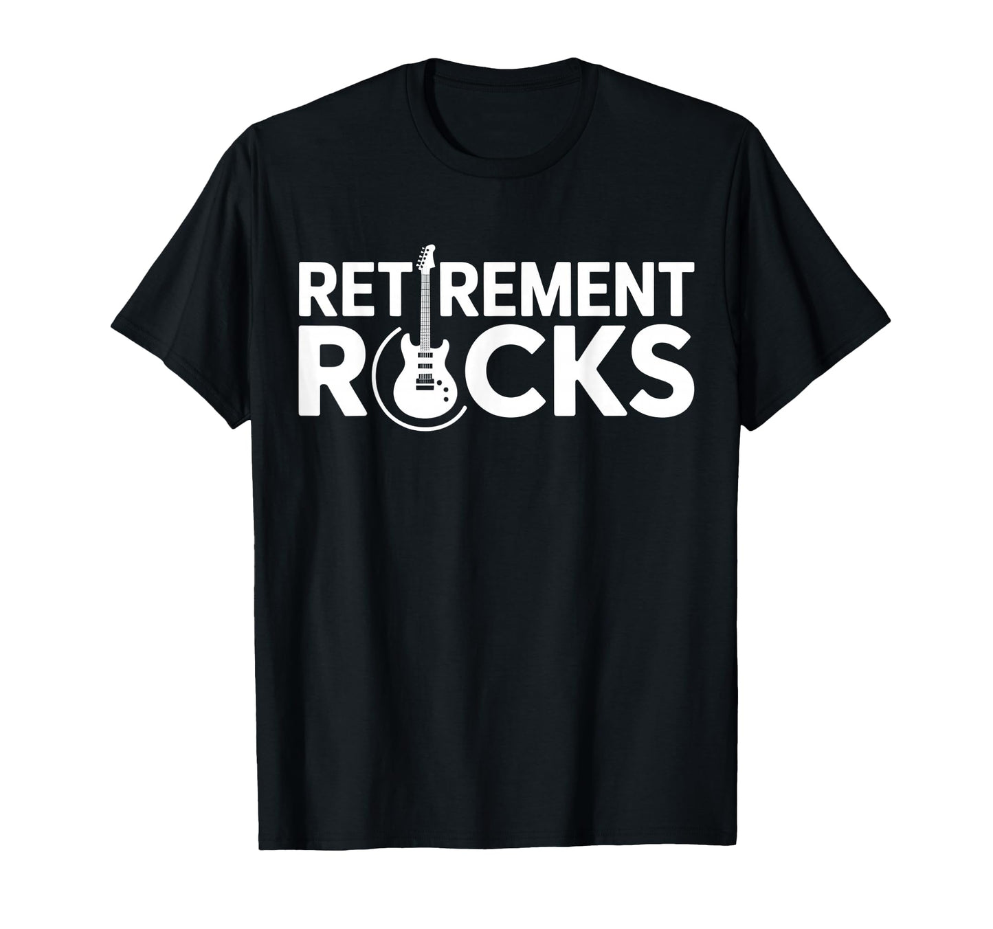 Retirement Rocks Acoustic Electric Guitar T-Shirt - Trendy Graphic Unisex - T-Shirt, Sweatshirt, Hoodie
