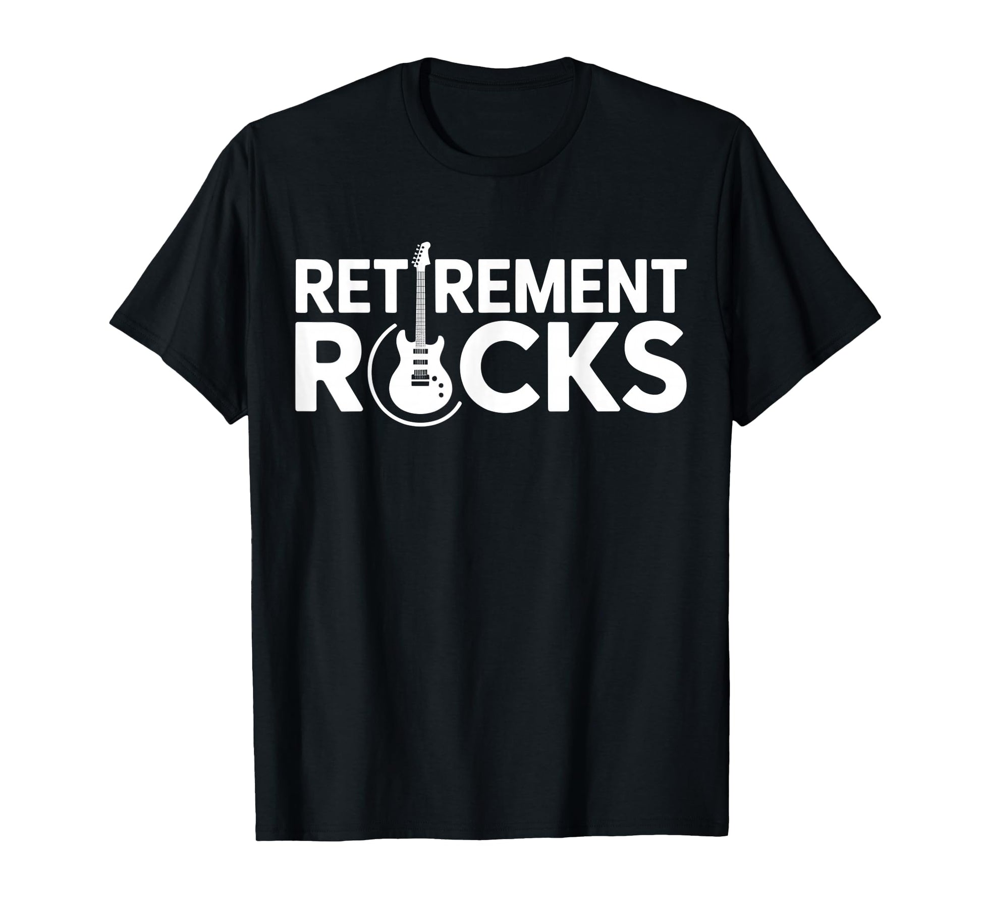 Retirement Rocks Acoustic Electric Guitar T-Shirt - Trendy Graphic Unisex - T-Shirt, Sweatshirt, Hoodie