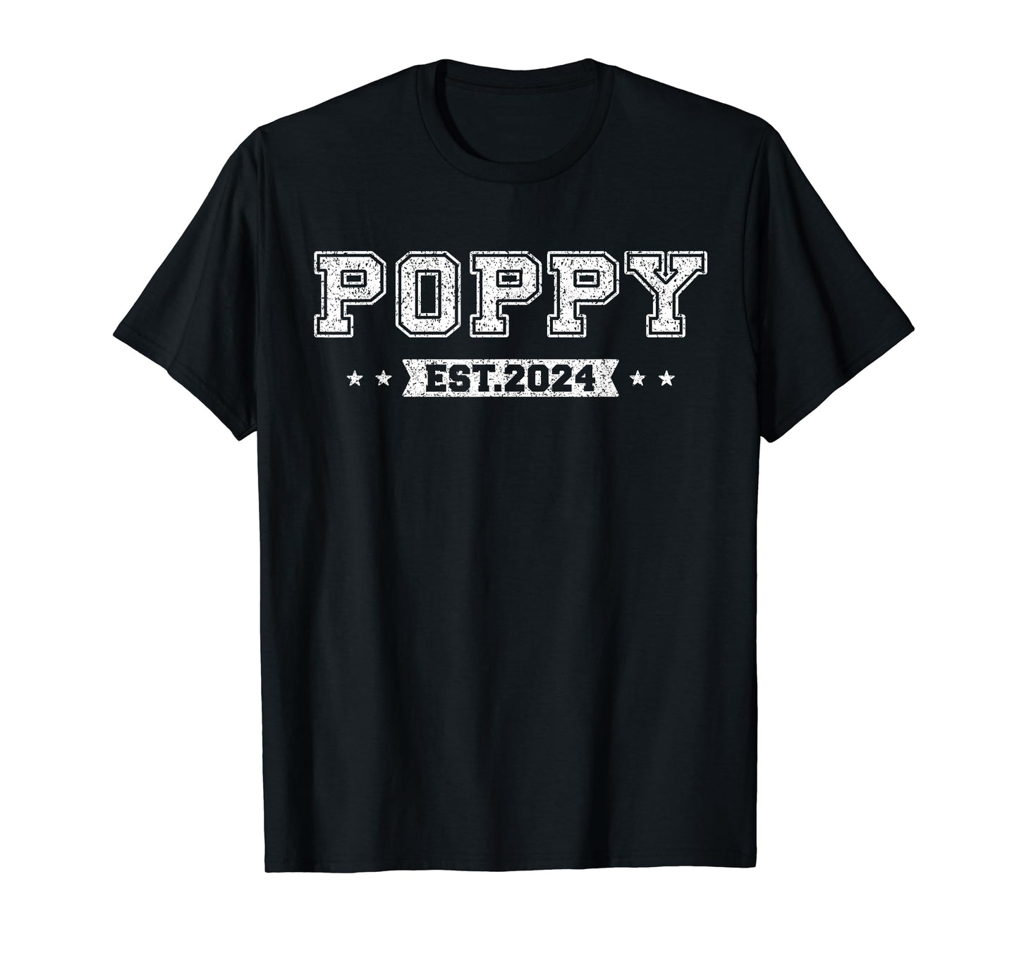 Poppy Est 2024 Grandpa To Be 1St Time T-Shirt - Trendy Graphic for Adults - T-Shirt, Sweatshirt, Hoodie