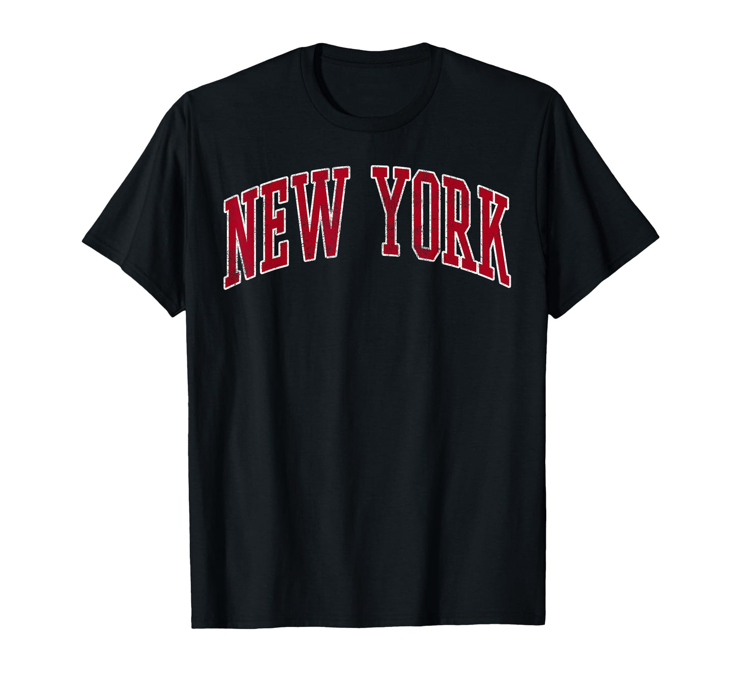 New York Preppy Varsity Sports Red Text T-Shirt - Minimalist Print Unisex - T-Shirt, Sweatshirt, Hoodie