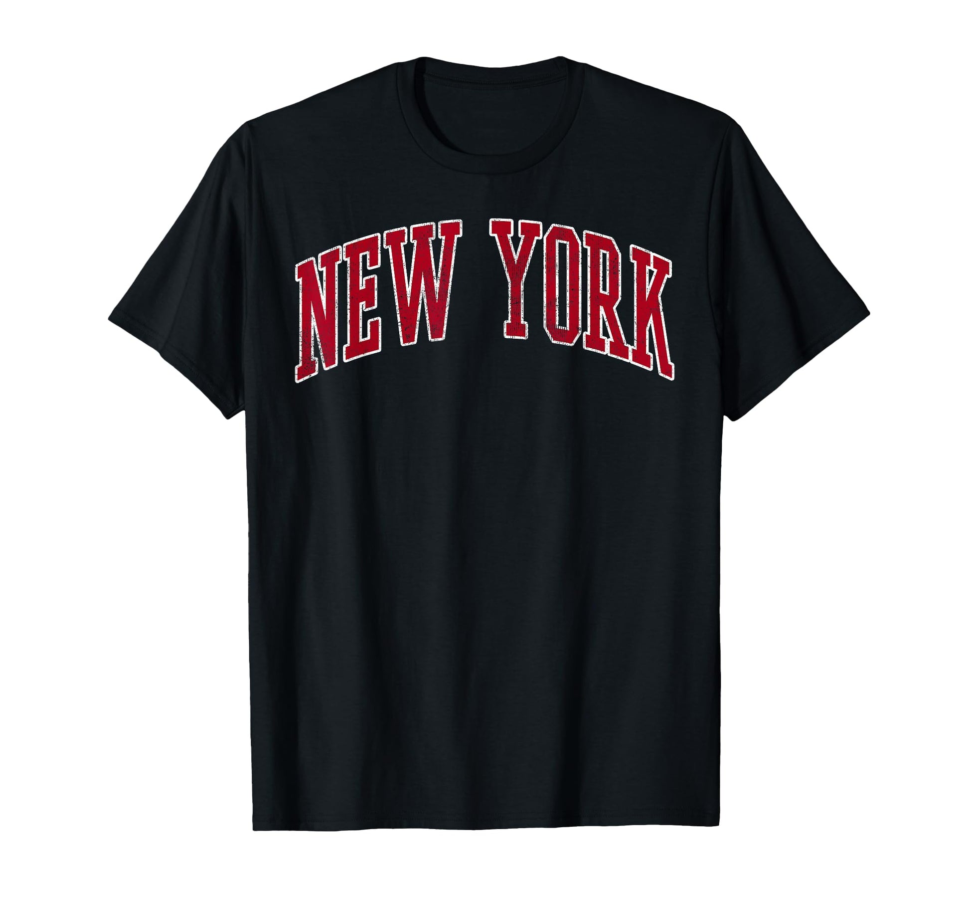 New York Preppy Varsity Sports Red Text T-Shirt - Minimalist Print Unisex - T-Shirt, Sweatshirt, Hoodie