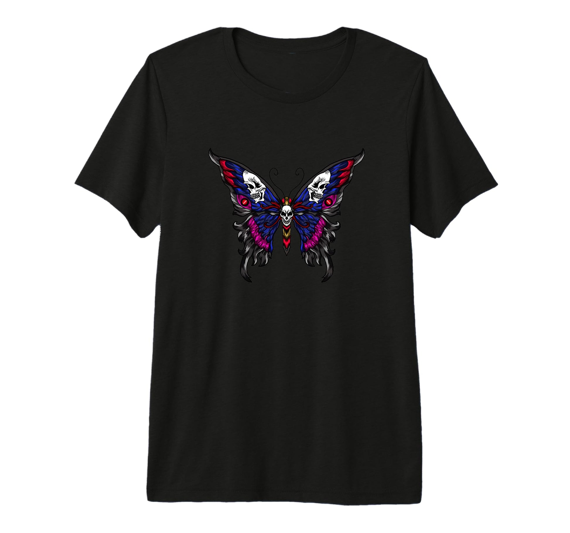 Butterfly Beautiful Mandala Retrot Tri T-Shirt - Novelty Apparel Unisex - T-Shirt, Sweatshirt, Hoodie