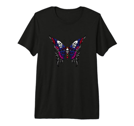 Butterfly Beautiful Mandala Retrot Tri T-Shirt - Novelty Apparel Unisex - T-Shirt, Sweatshirt, Hoodie