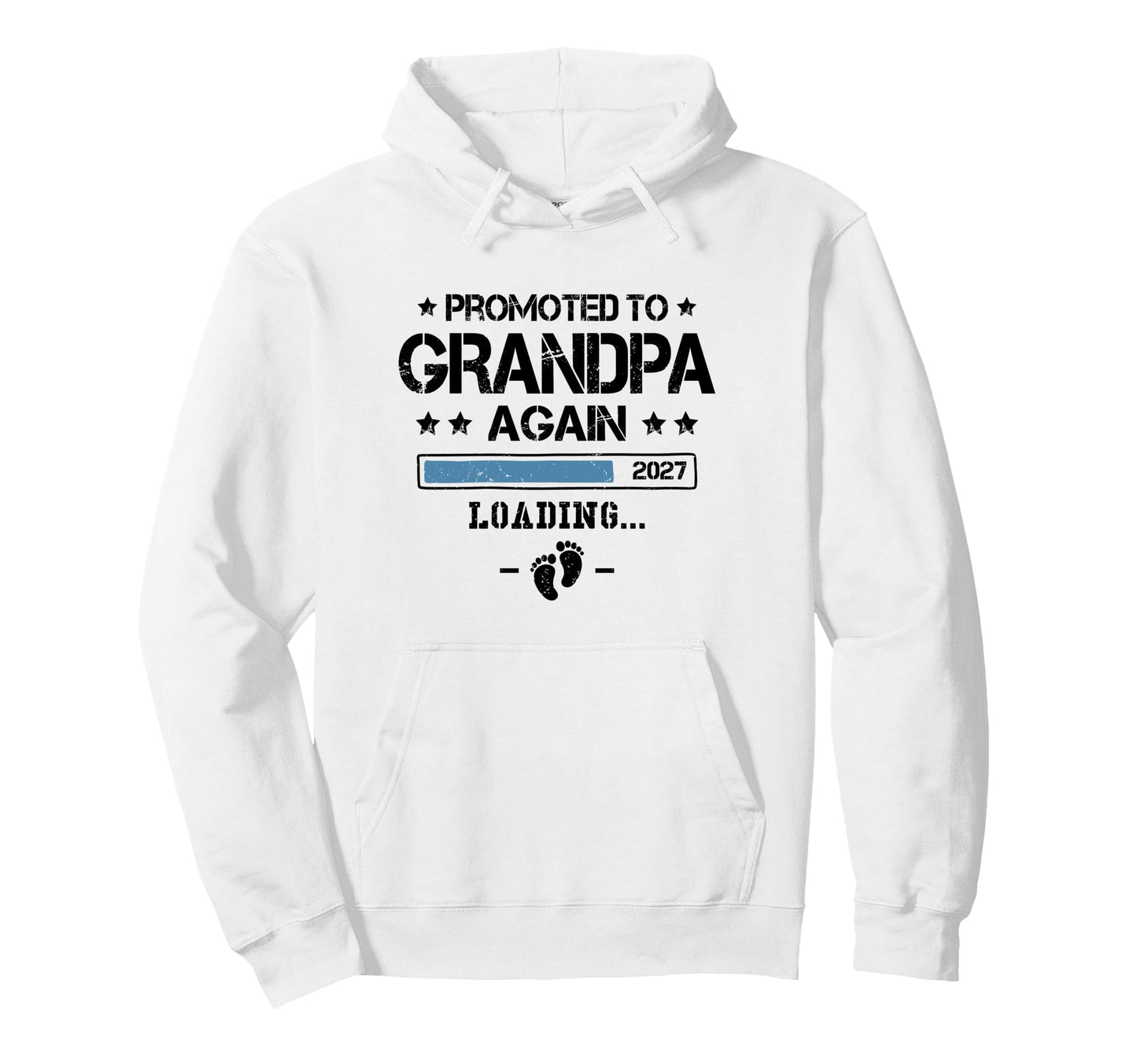 Promoted To Grandpa Again 2027 2Nd Hoodie - Minimalist Print for Adults - T-Shirt, Sweatshirt, Hoodie