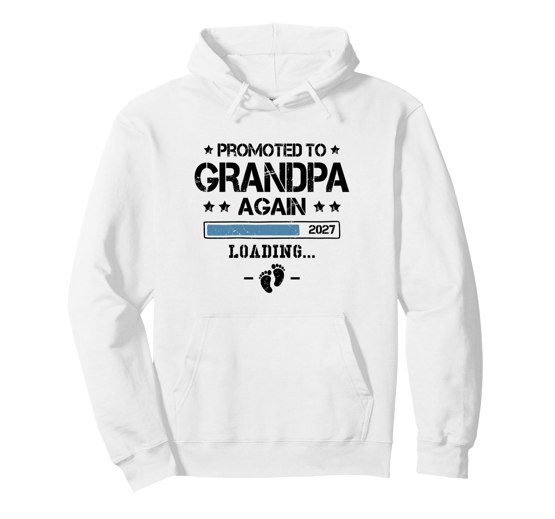 Promoted To Grandpa Again 2027 2Nd Hoodie - Minimalist Print for Adults - T-Shirt, Sweatshirt, Hoodie