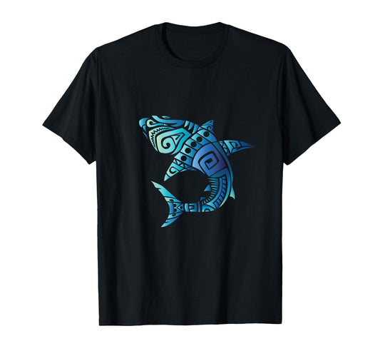 Blue Sharks Hawaiian Summer Traveling T-Shirt - Graphic Print for Adults - T-Shirt, Sweatshirt, Hoodie