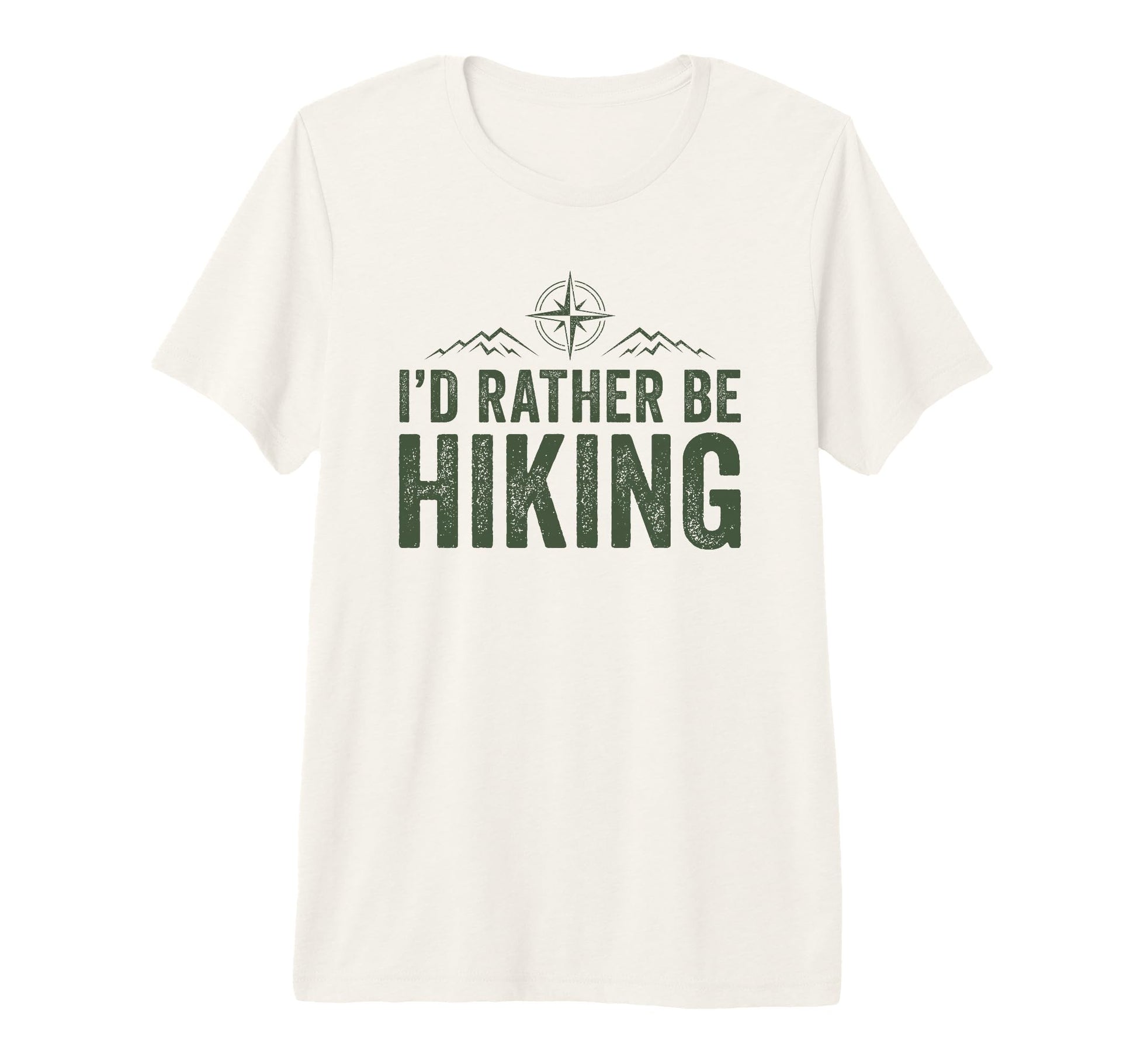 Id Rather Be Hiking Mountain Hiker Tri T-Shirt - Graphic Print Men Women - T-Shirt, Sweatshirt, Hoodie