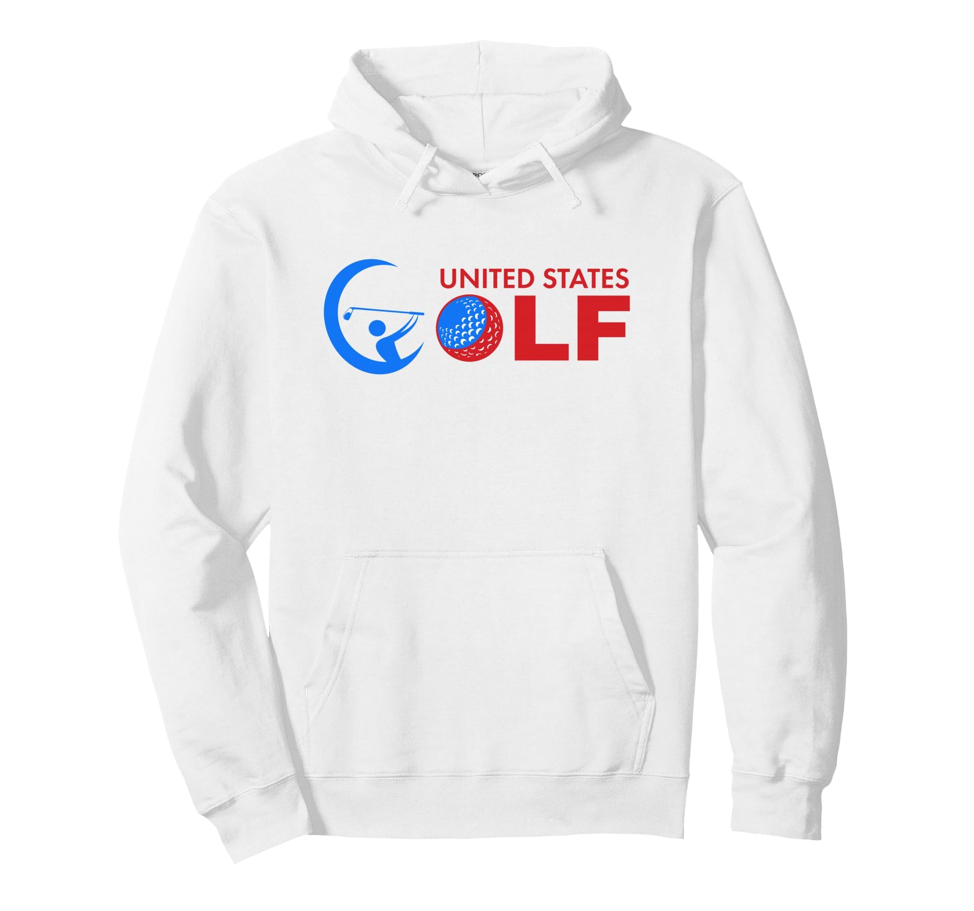 Golf Logo Flag United States Golfer Hoodie - Fun Novelty Design for Adults - T-Shirt, Sweatshirt, Hoodie