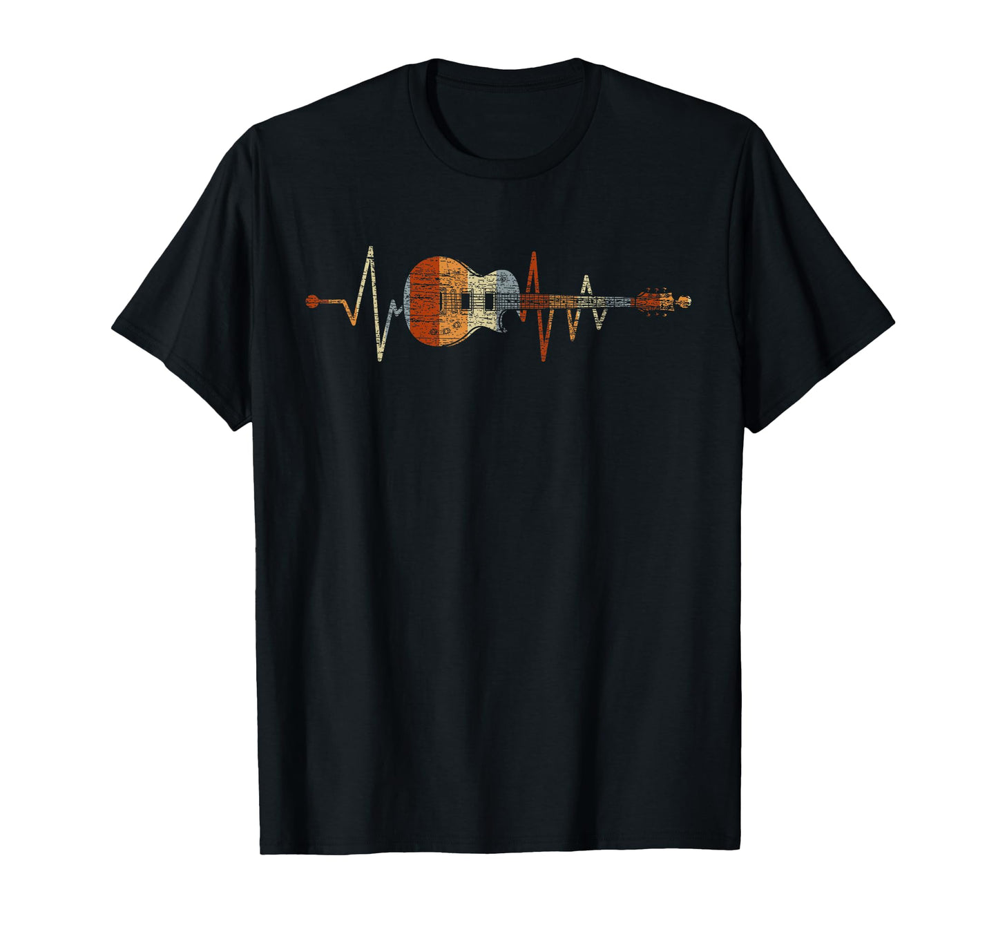 Heartbeat Guitarist Guitar T-Shirt - Fun Novelty Design for Adults - T-Shirt, Sweatshirt, Hoodie
