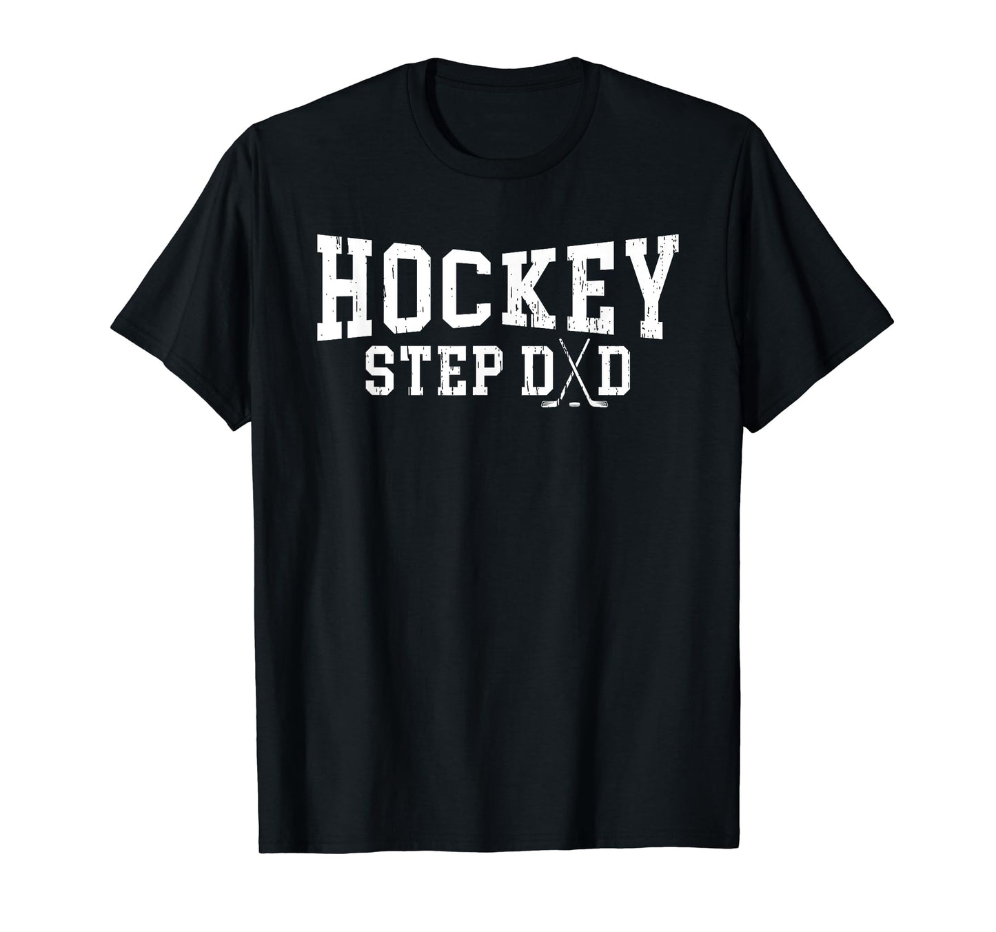 Ice Hockey Step Dad Hockey Player T-Shirt - Unique Graphic Unisex - T-Shirt, Sweatshirt, Hoodie
