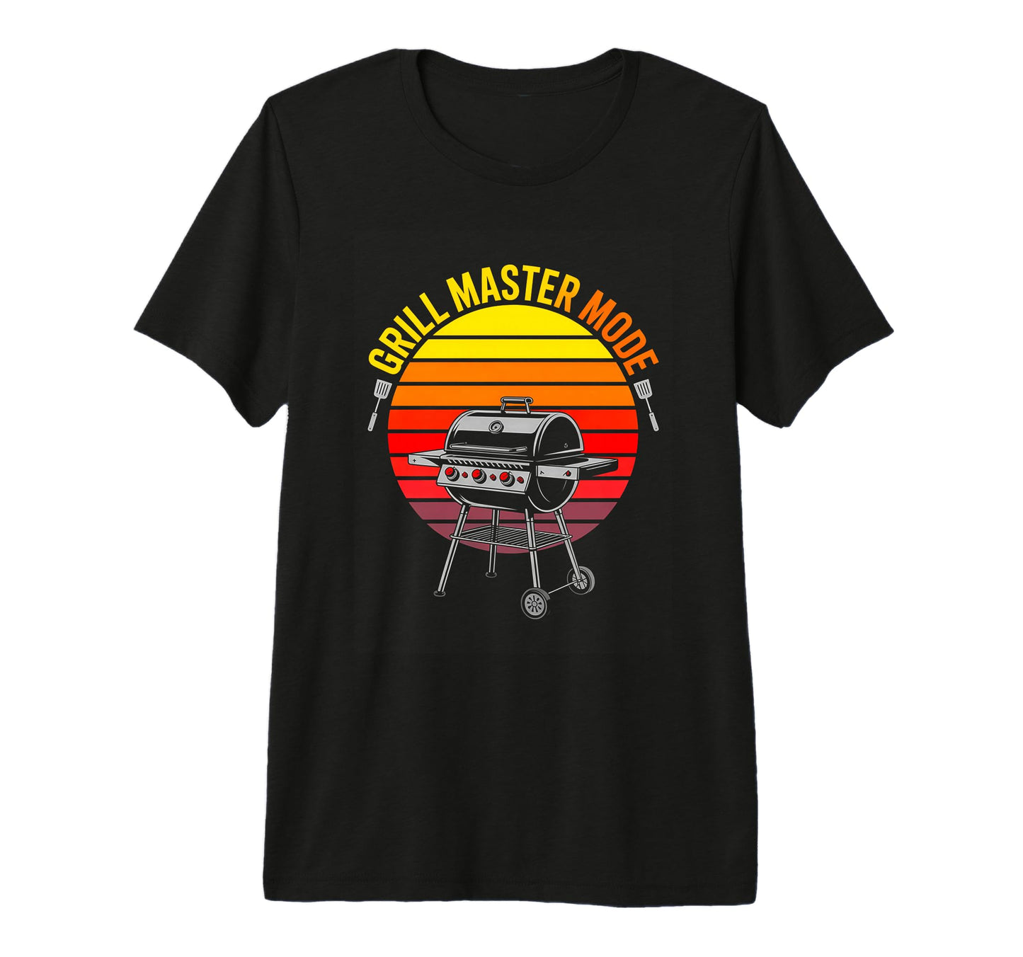 Mode Bbq Barbecue Pit Boss Dad Tri T-Shirt - Custom Art Print Men Women - T-Shirt, Sweatshirt, Hoodie
