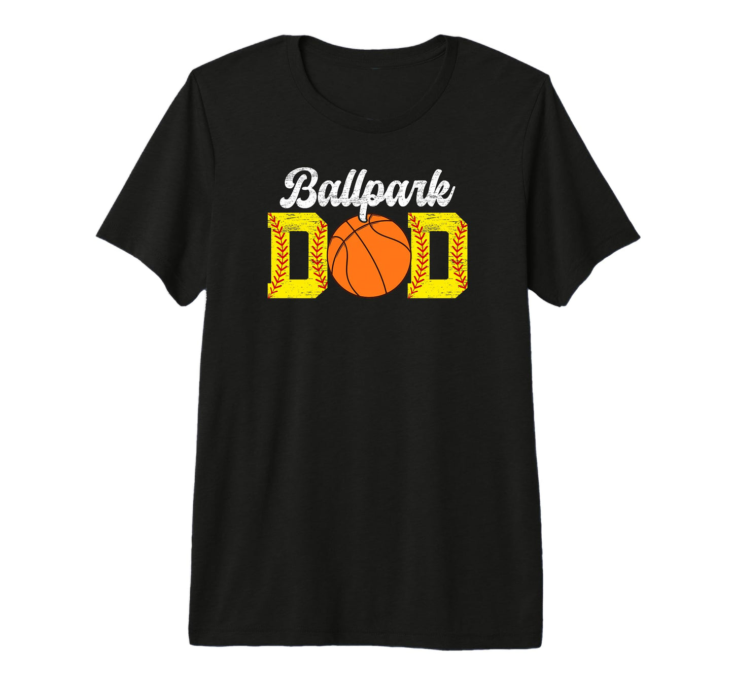 Mens Ballpark Dad Softball Basketball T-Shirt - Trendy Graphic for Adults - T-Shirt, Sweatshirt, Hoodie