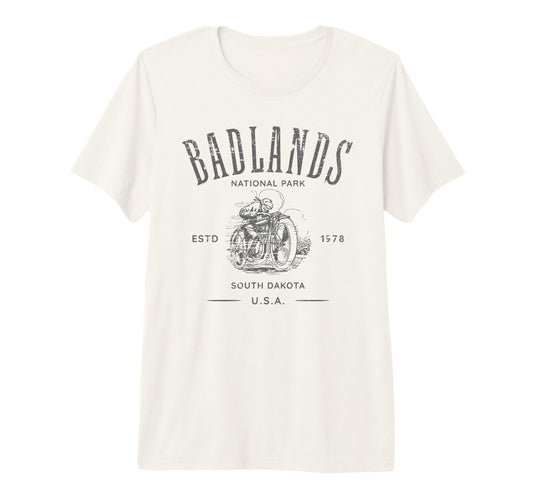 Badlands South Dakota Motorcycle Biker T-Shirt - Novelty Apparel Men Women - T-Shirt, Sweatshirt, Hoodie