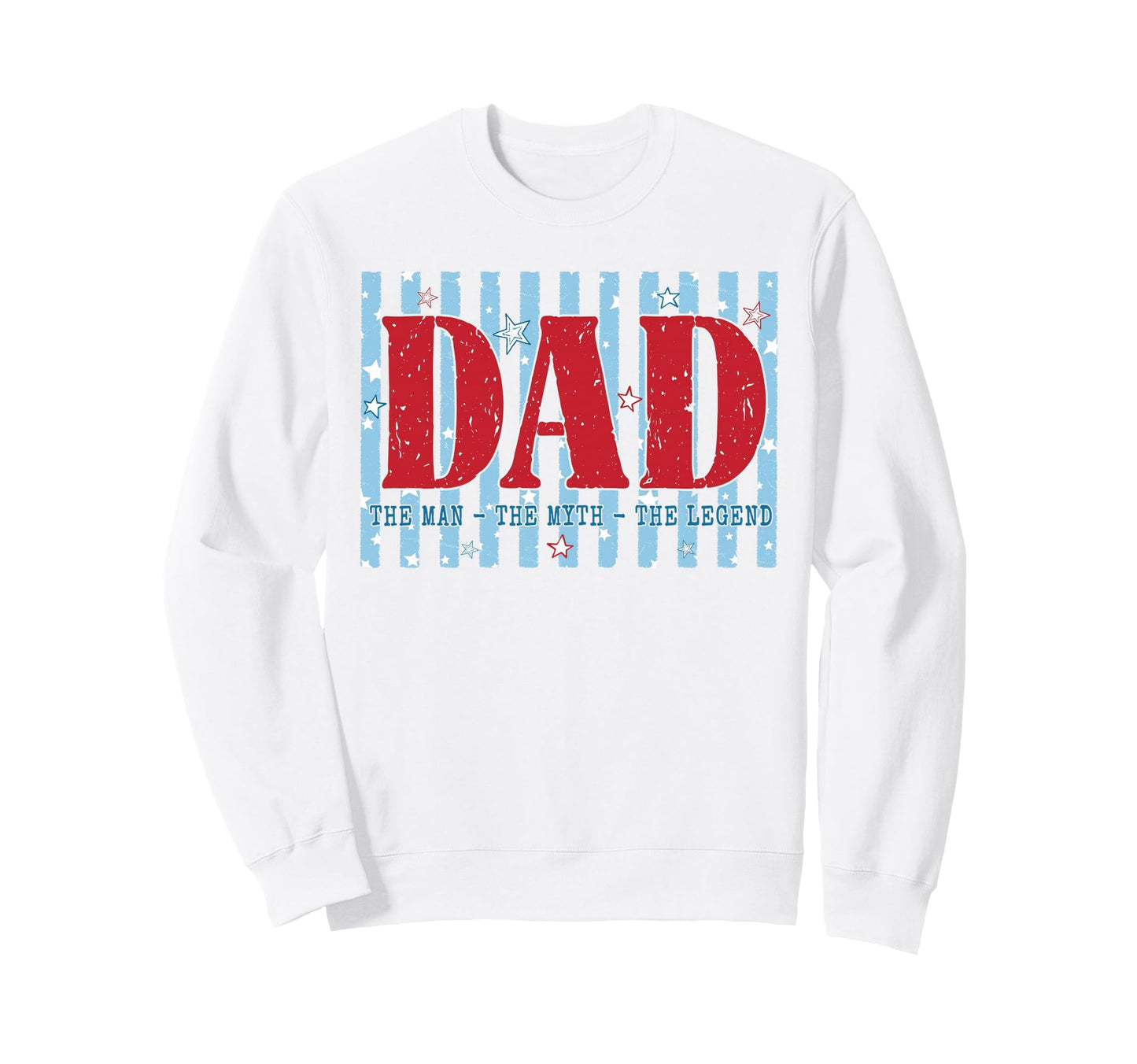 Distressed American Flag Dad Sweatshirt - Aesthetic Graphic for Adults - T-Shirt, Sweatshirt, Hoodie