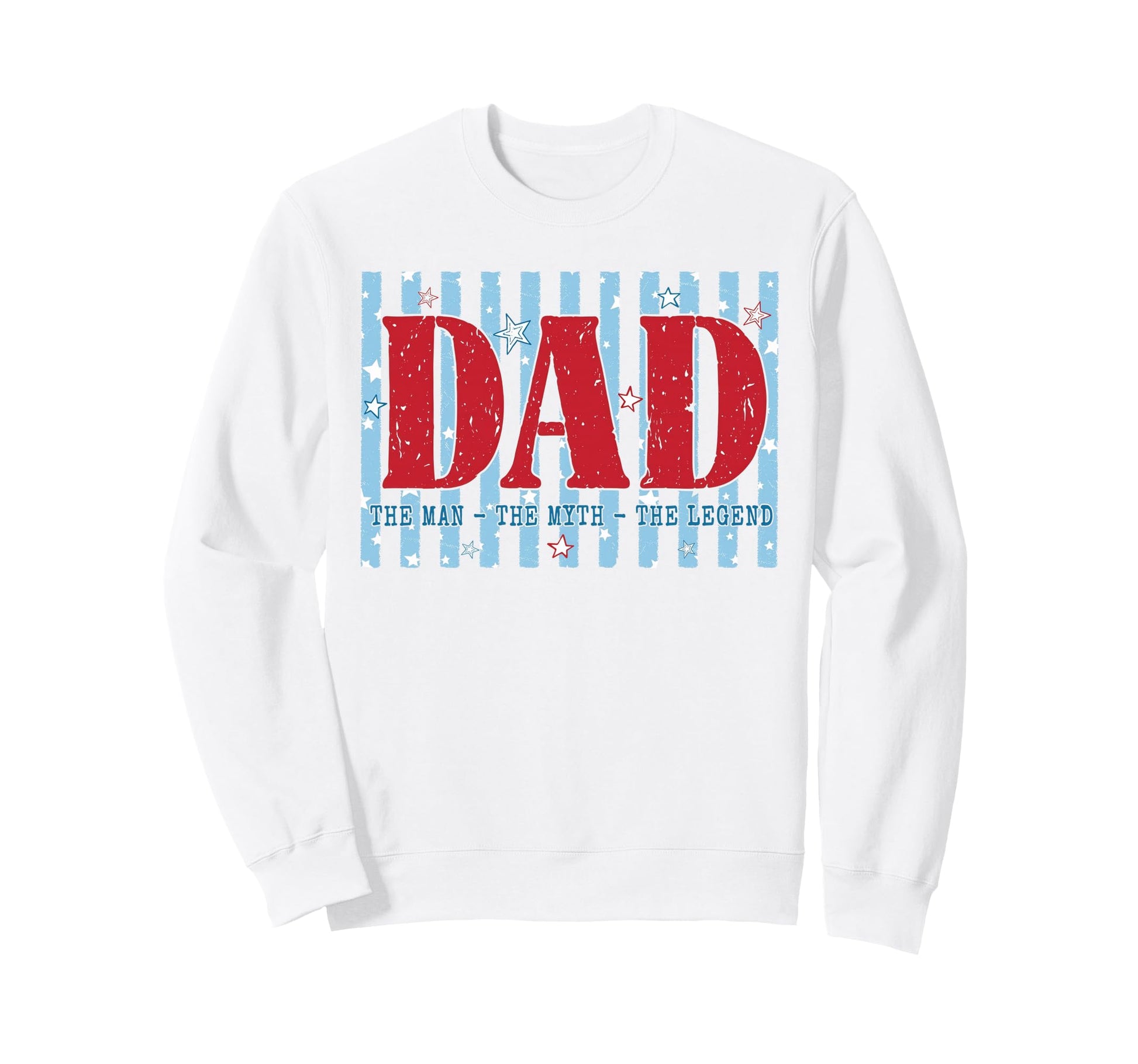 Distressed American Flag Dad Sweatshirt - Aesthetic Graphic for Adults - T-Shirt, Sweatshirt, Hoodie