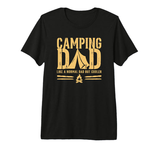 Camping Dad Tent Campfire Outdoor T-Shirt - Unique Graphic Unisex - T-Shirt, Sweatshirt, Hoodie