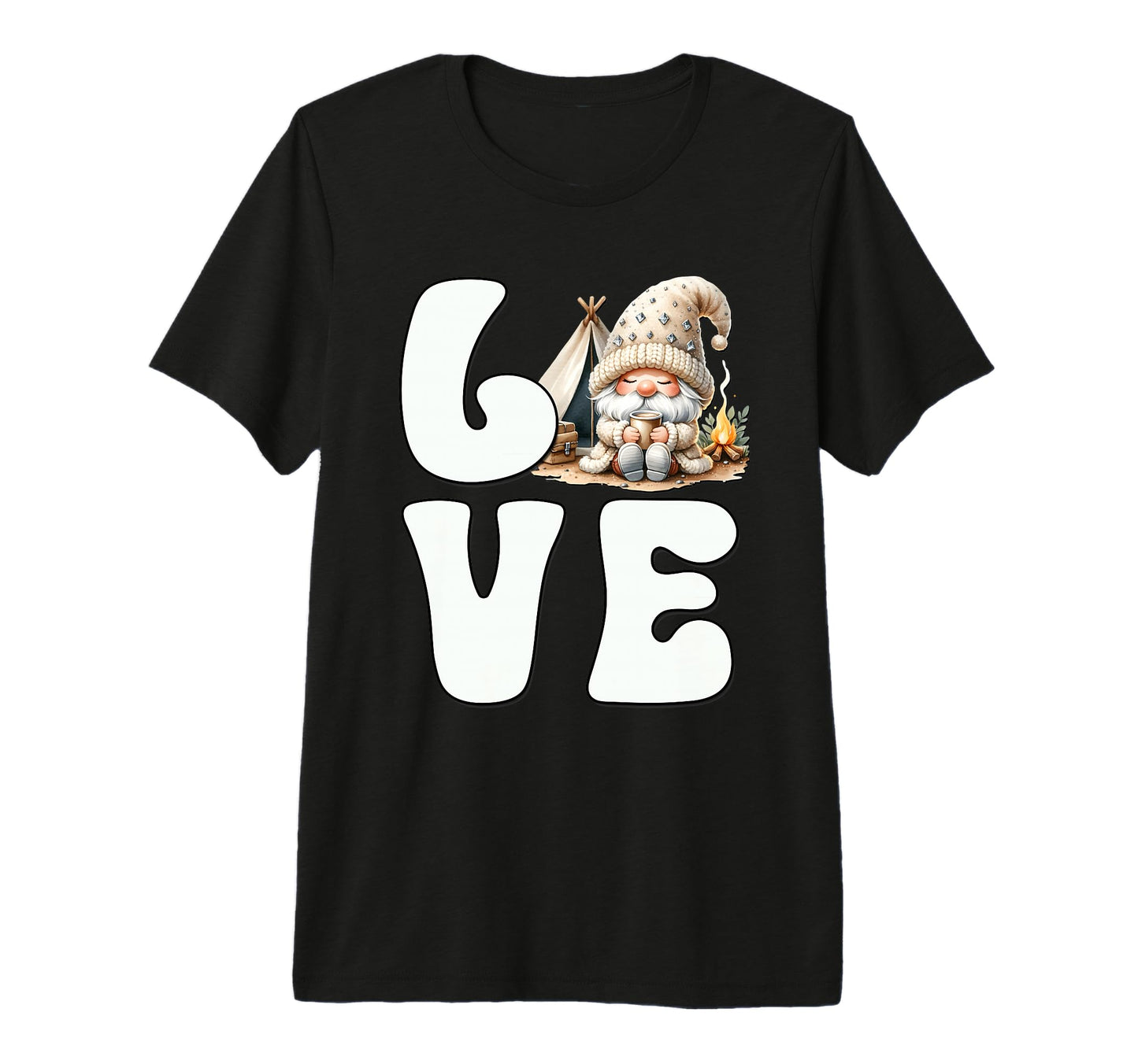 Coffee And Camping Gnome Dad Love T-Shirt - Streetwear Style Men Women - T-Shirt, Sweatshirt, Hoodie