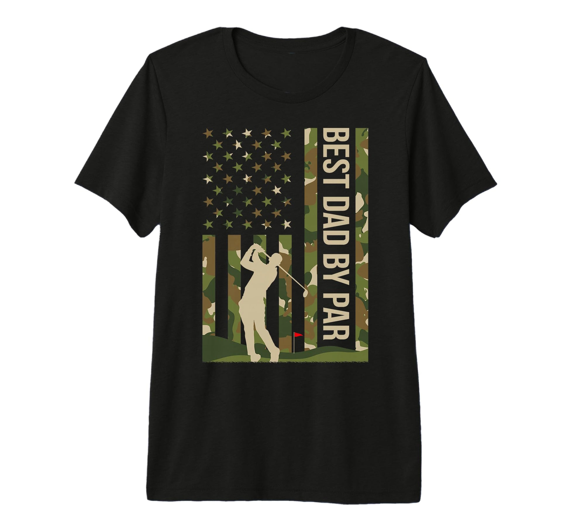 American Flag Golf Lover Best Dad T-Shirt - Aesthetic Graphic for Adults - T-Shirt, Sweatshirt, Hoodie